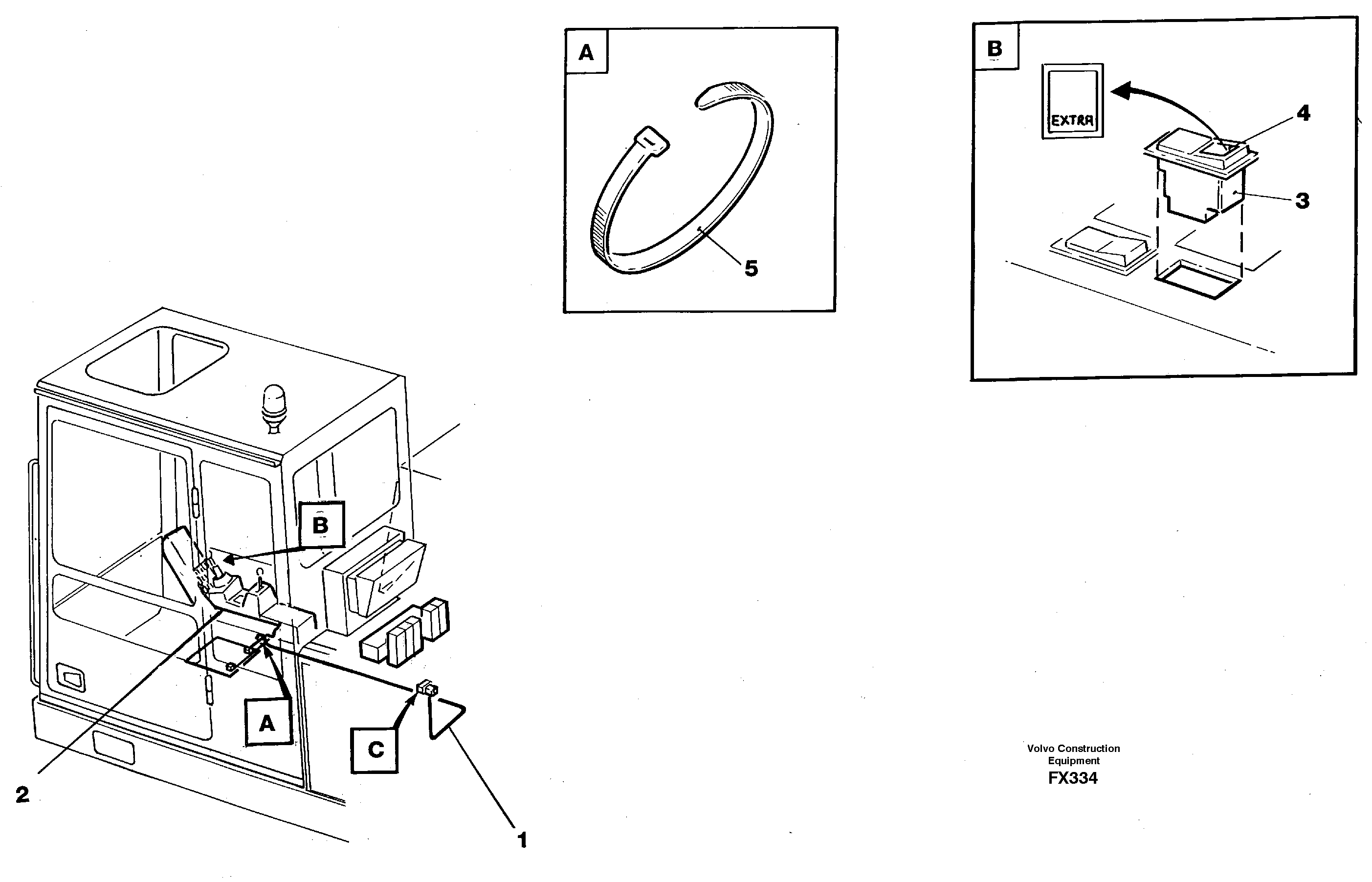 Electric installation, boom-slope + shears-slope+ boom-shears  14258321 — volvo parts diagram