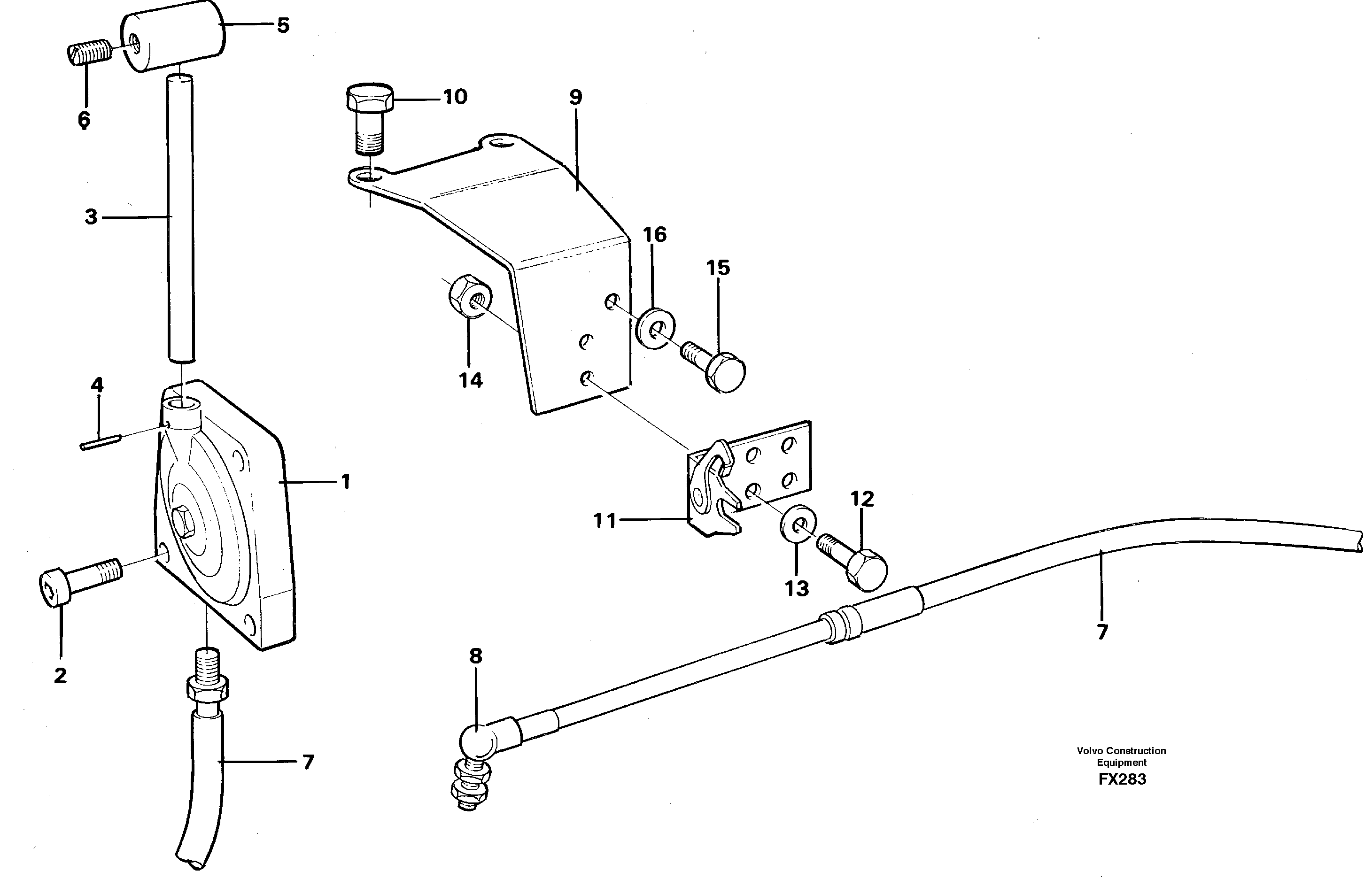 Throttle control — volvo parts diagram