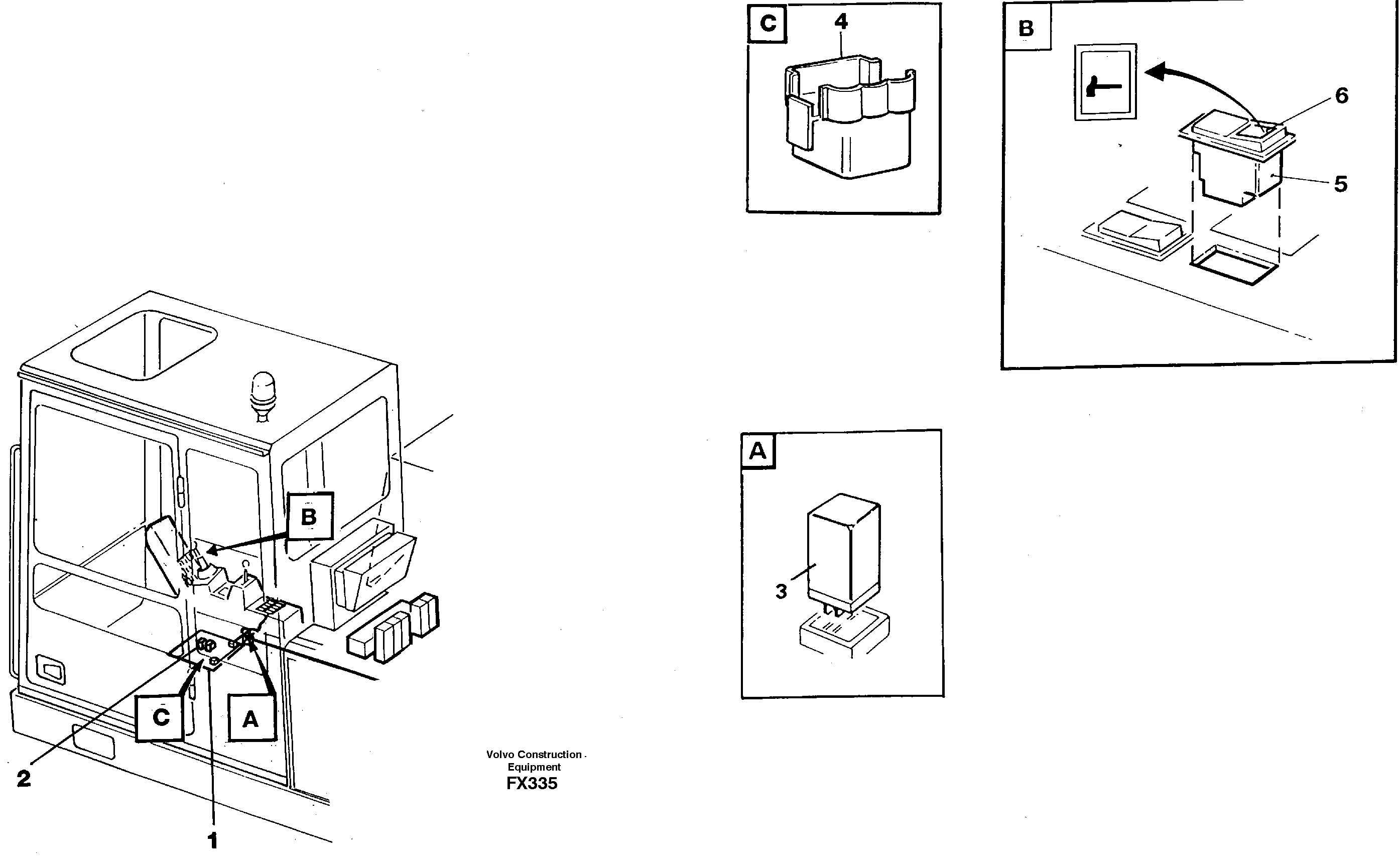 Electric installation for hammer  14253736 — volvo parts diagram