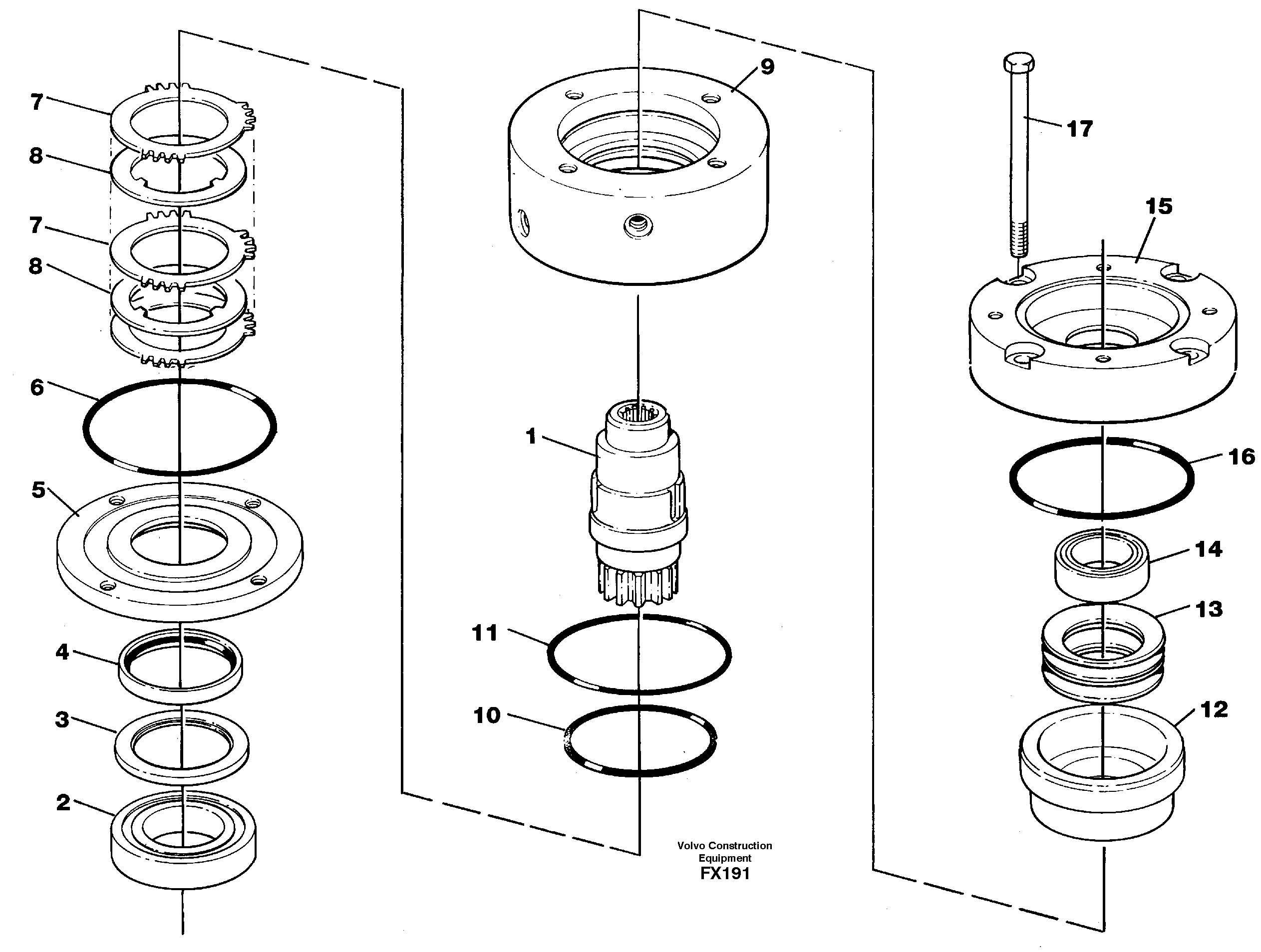 Slewing brake — volvo parts diagram