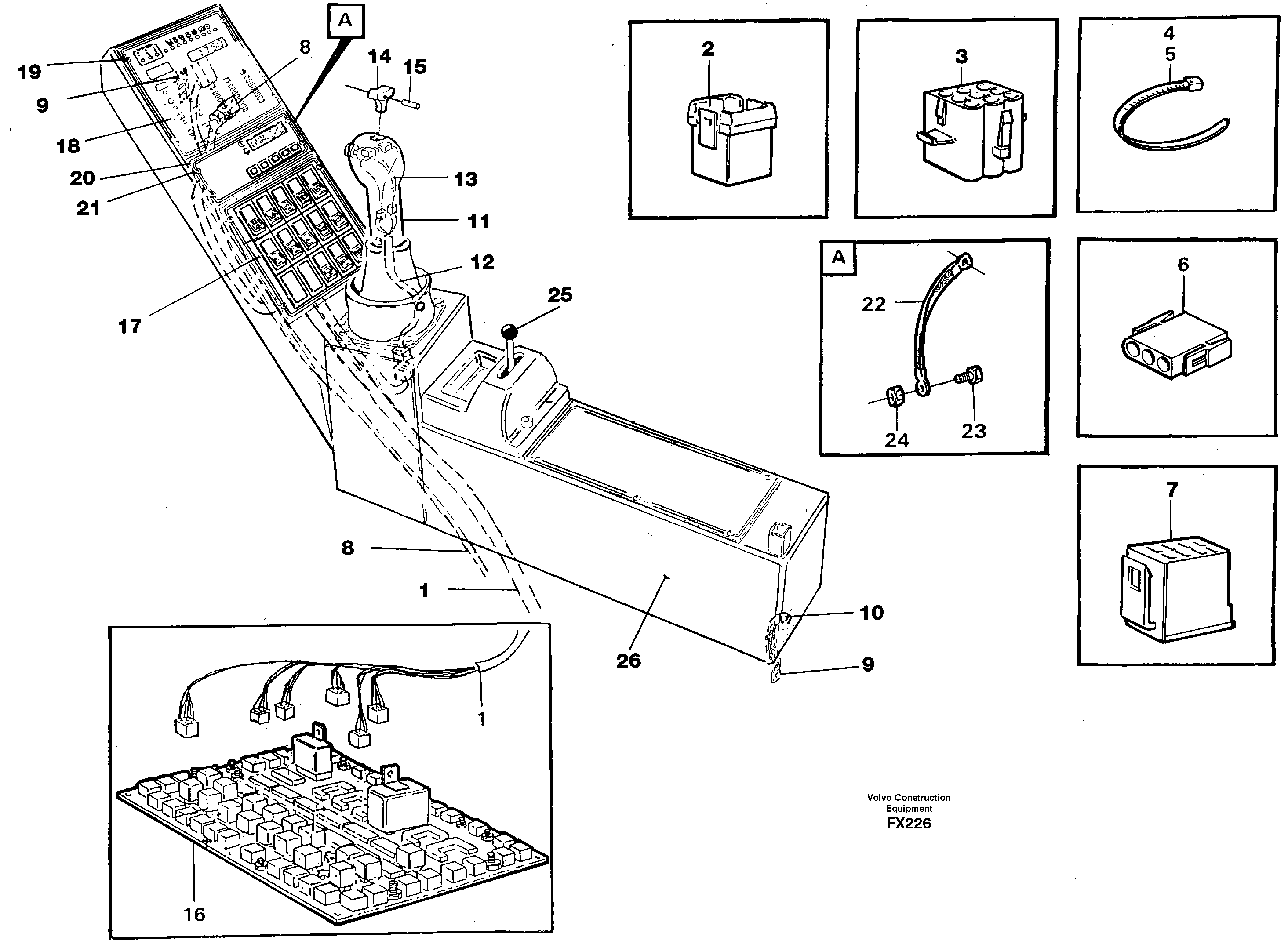 Cable harness, side panel, right — volvo parts diagram