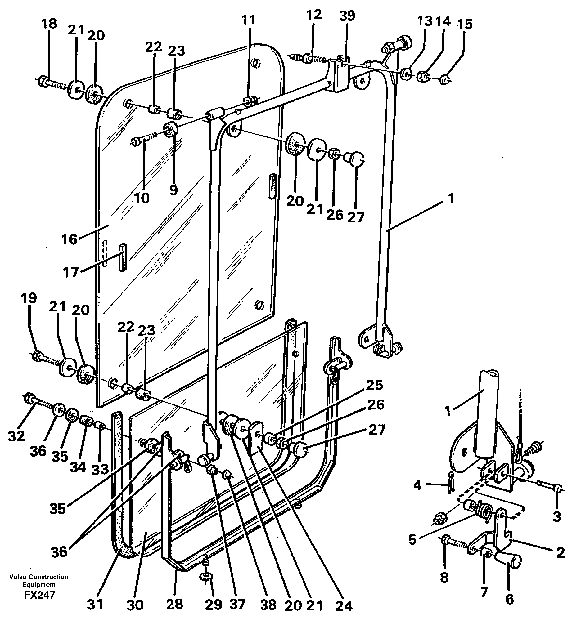 Front window — volvo parts diagram