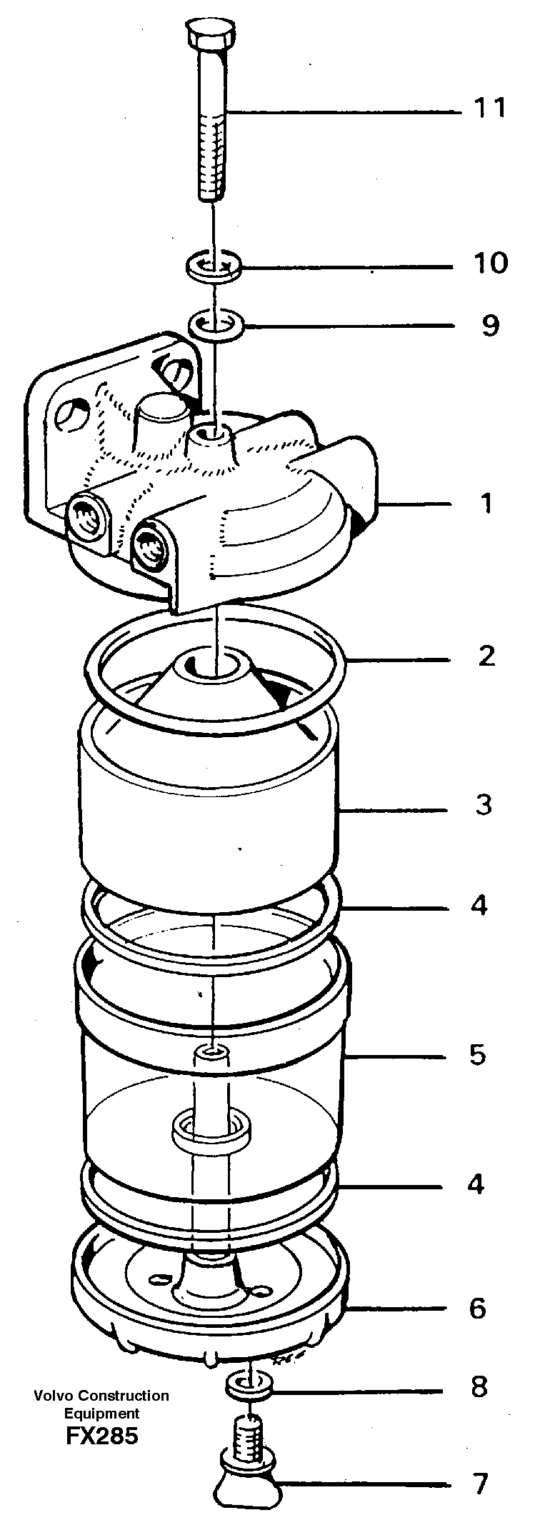 Water separator — volvo parts diagram