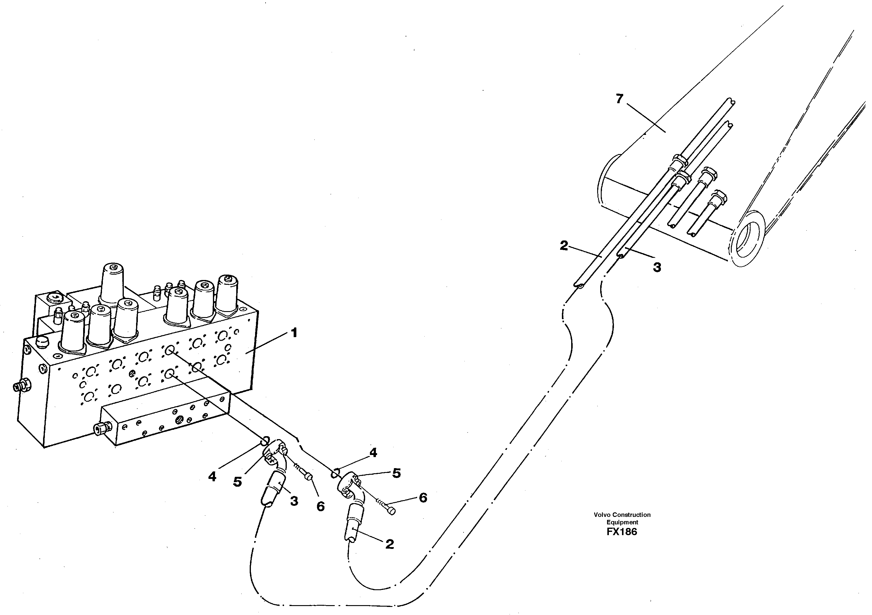 Hydraulic system, bucket — volvo parts diagram