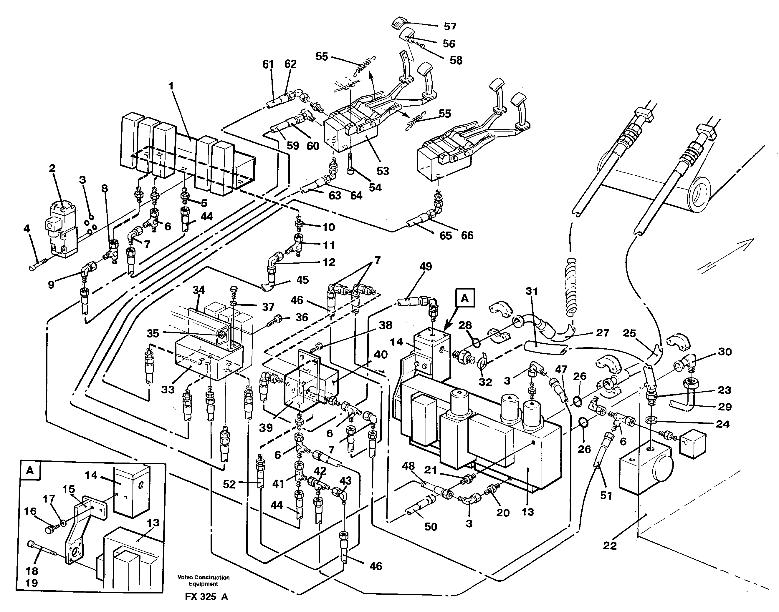 Hammer/shears, base maskin, hydraulics  14267971 — volvo parts diagram