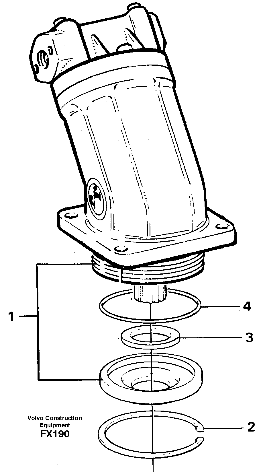 Hydraulic motor, slew — volvo parts diagram