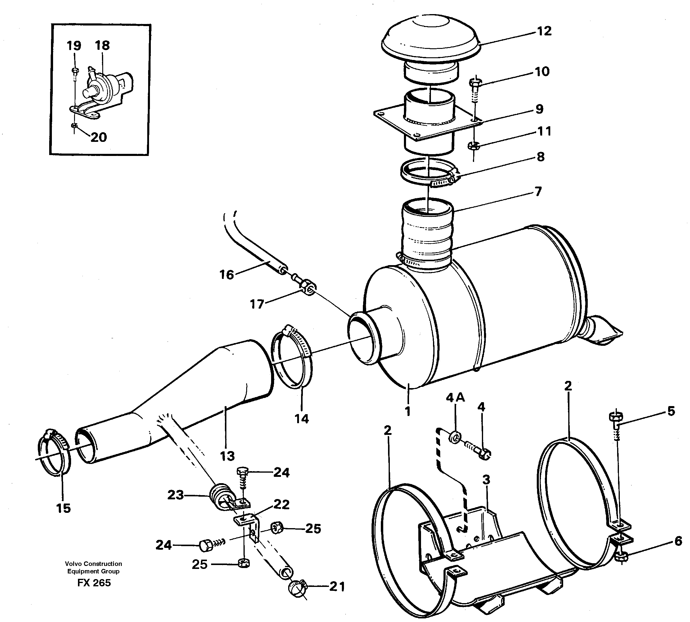 Air filter, mounting — volvo parts diagram