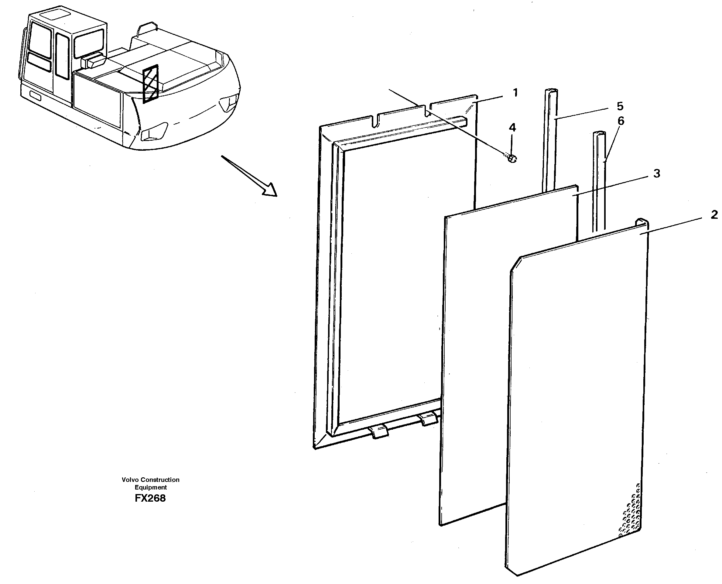 Frame, engine cover rear — volvo parts diagram