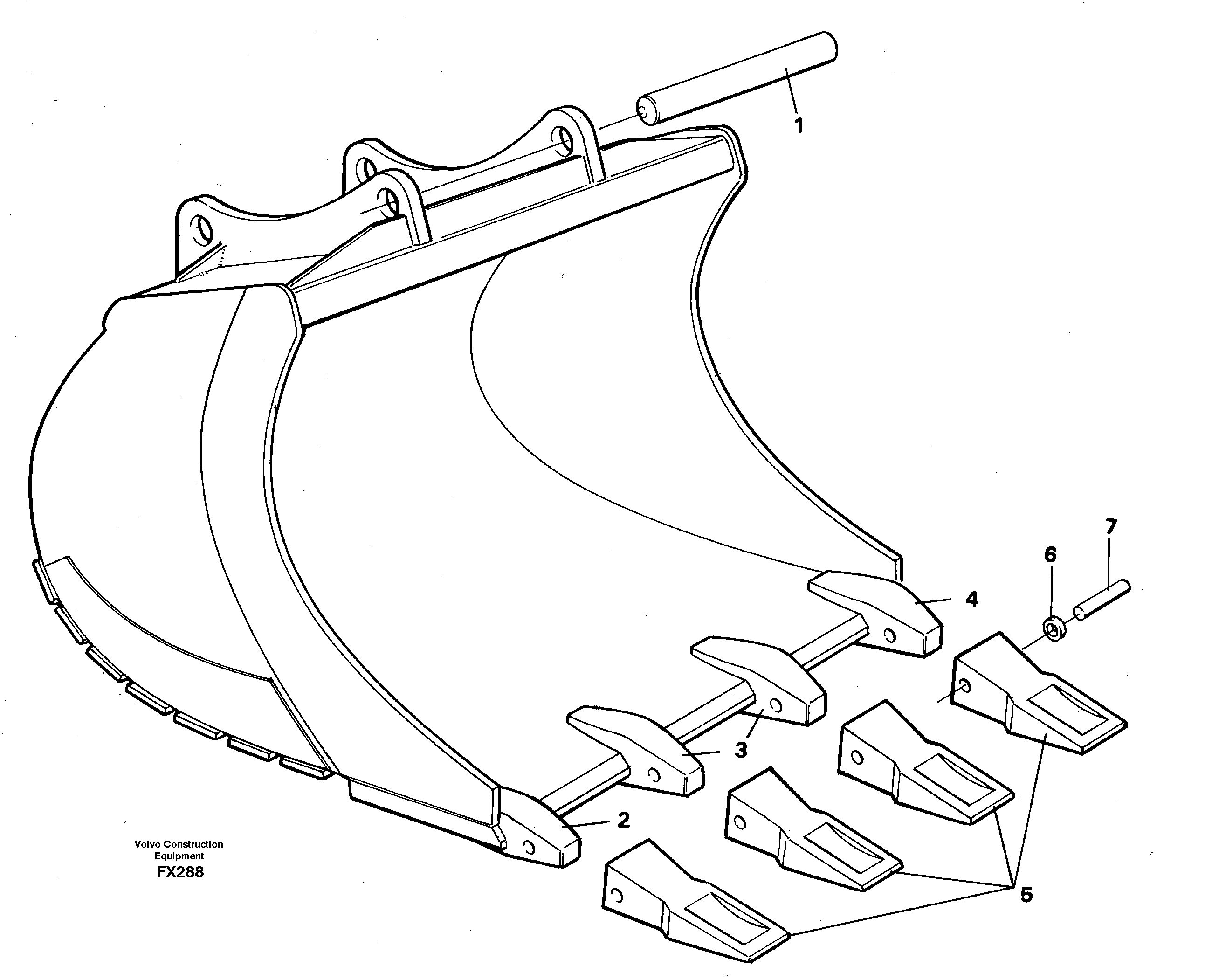 Buckets for Quickfit withplate cutting edges  14259265 14259266 — volvo parts diagram
