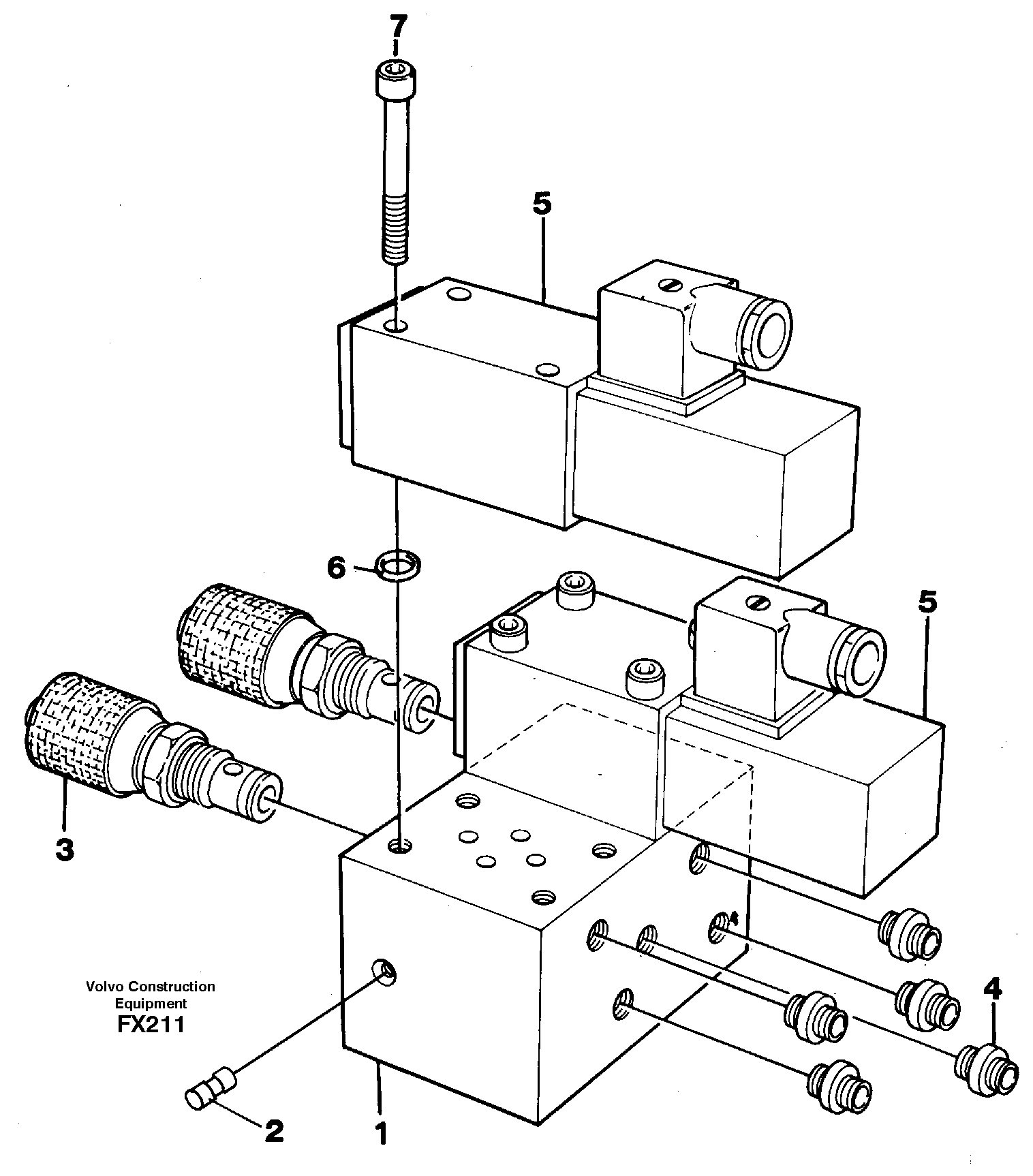 Control block for end position damp — volvo parts diagram