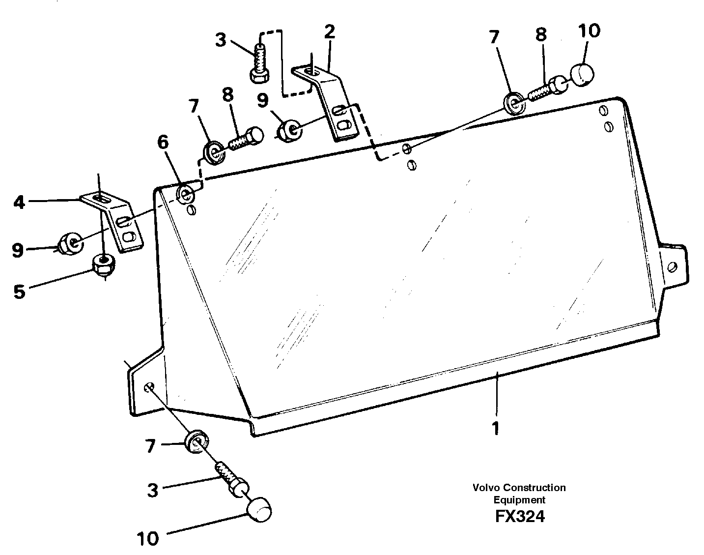 Sun visor, Outer  14250635 — volvo parts diagram
