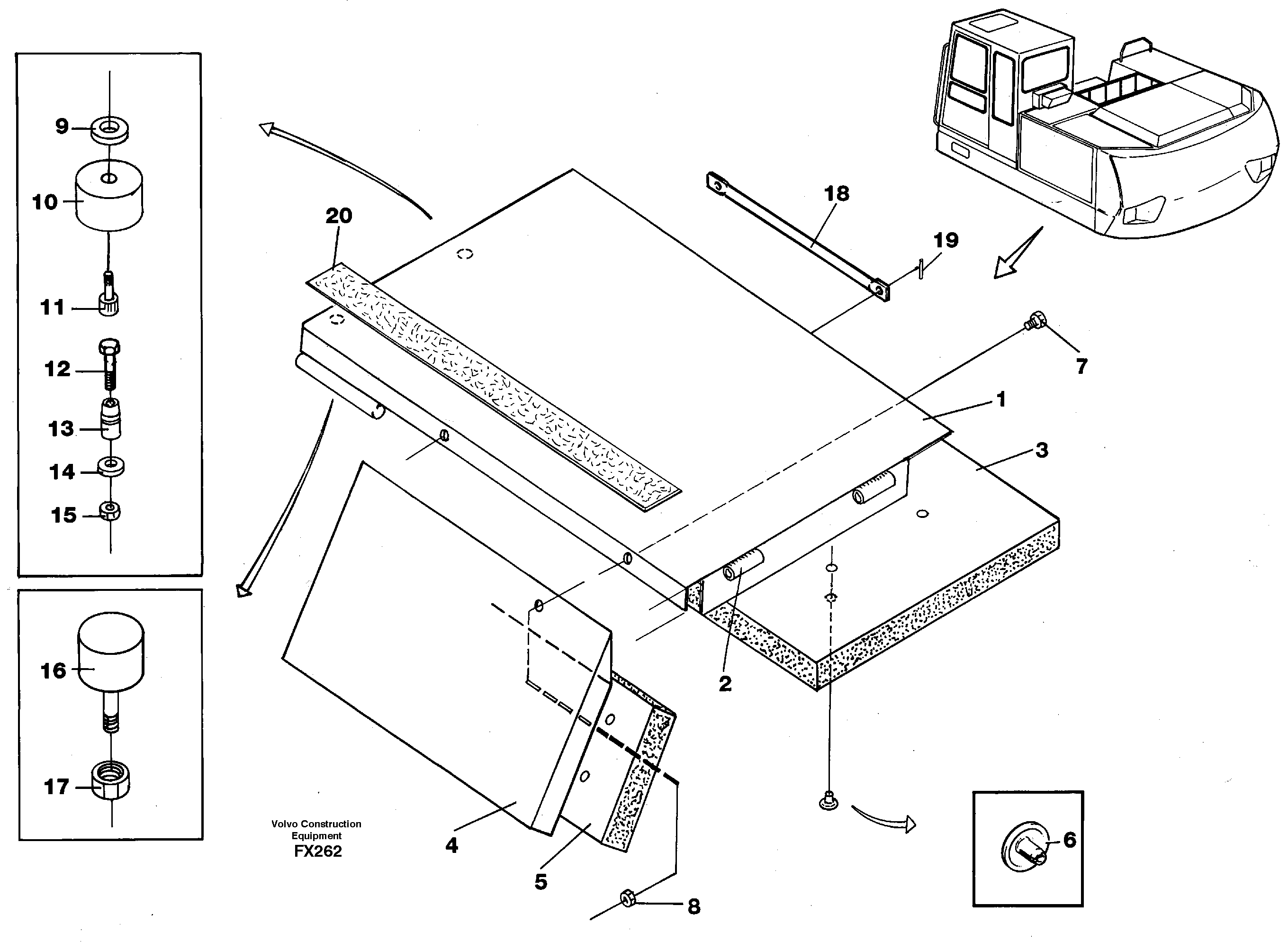 Hatch, valve housing, front — volvo parts diagram