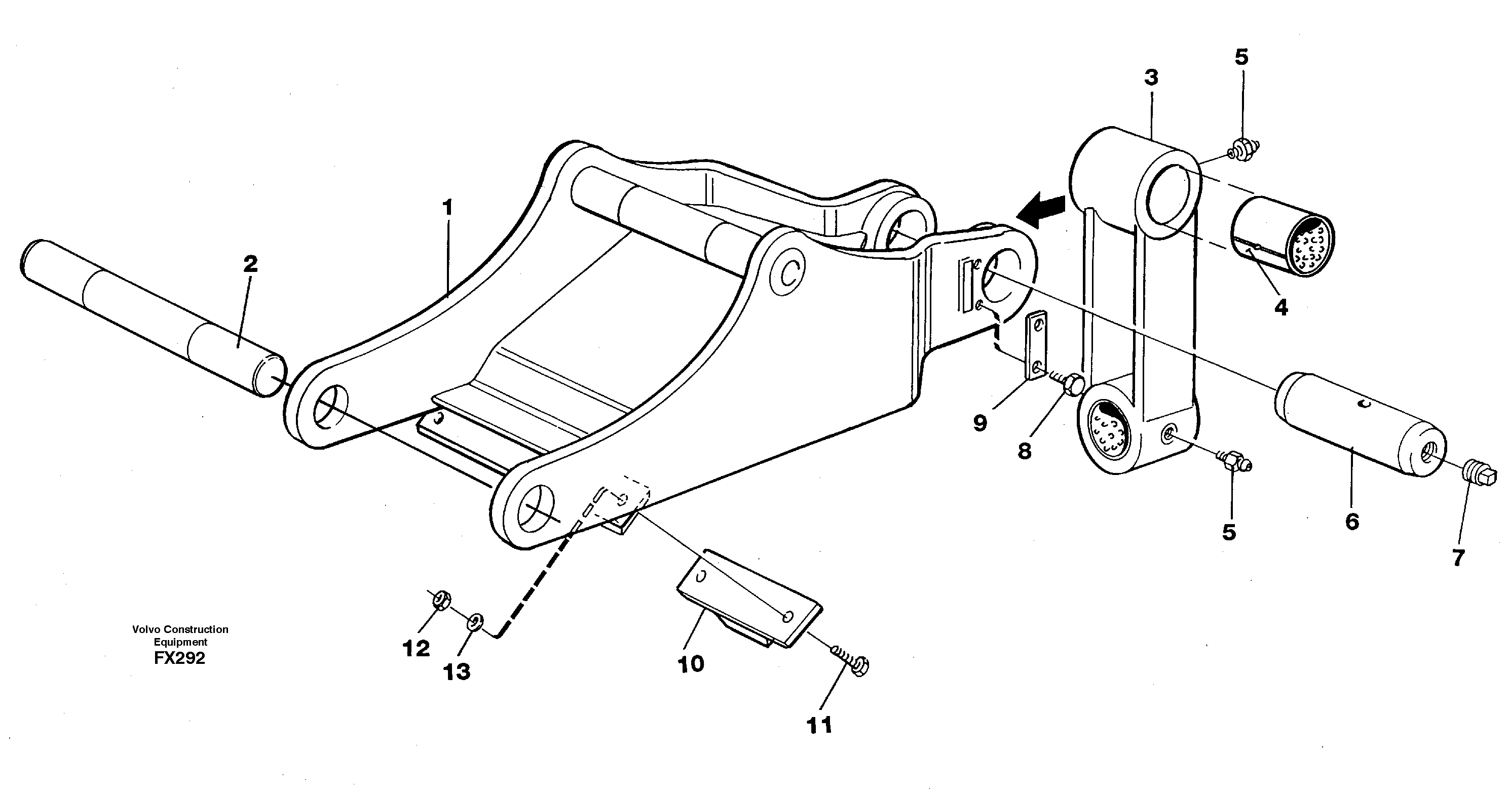 Clamshell rest  14259271 — volvo parts diagram
