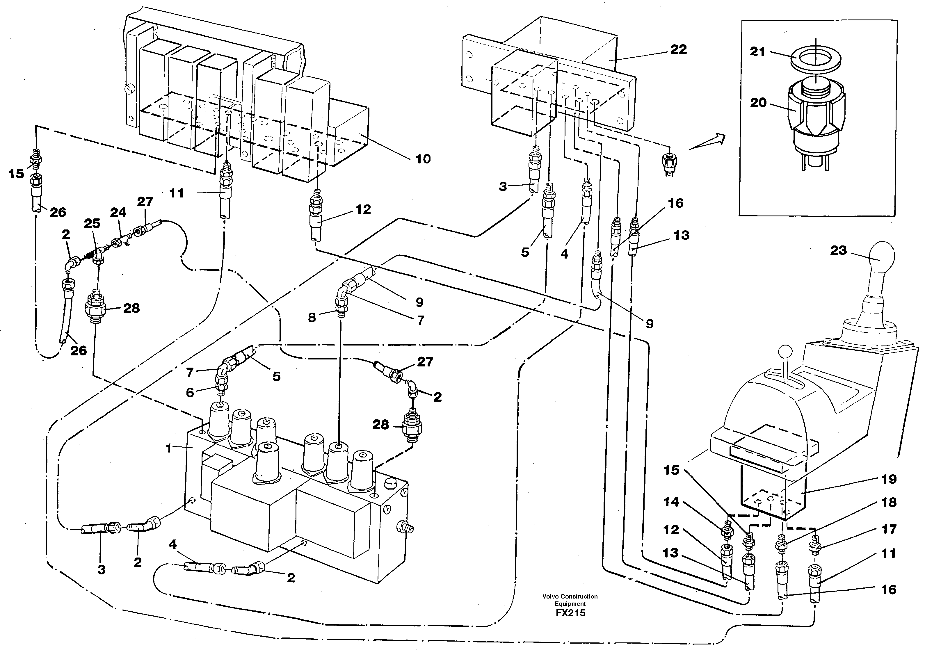 Servohydraulik, travel — volvo parts diagram