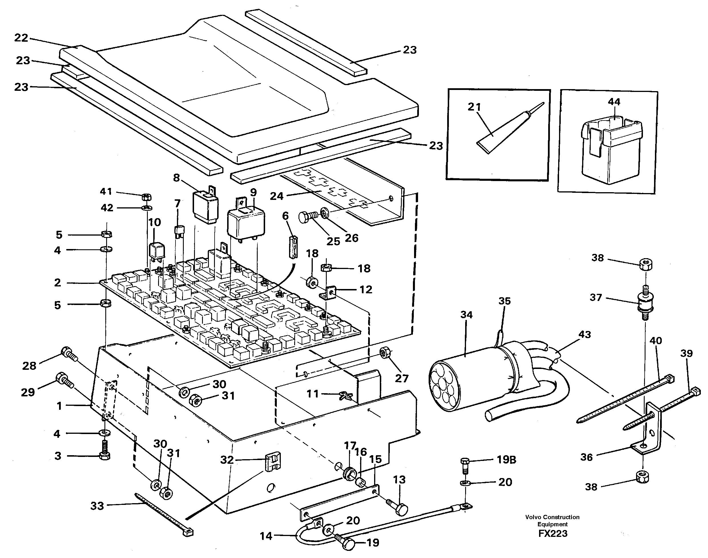 Electrical distribution box — volvo parts diagram