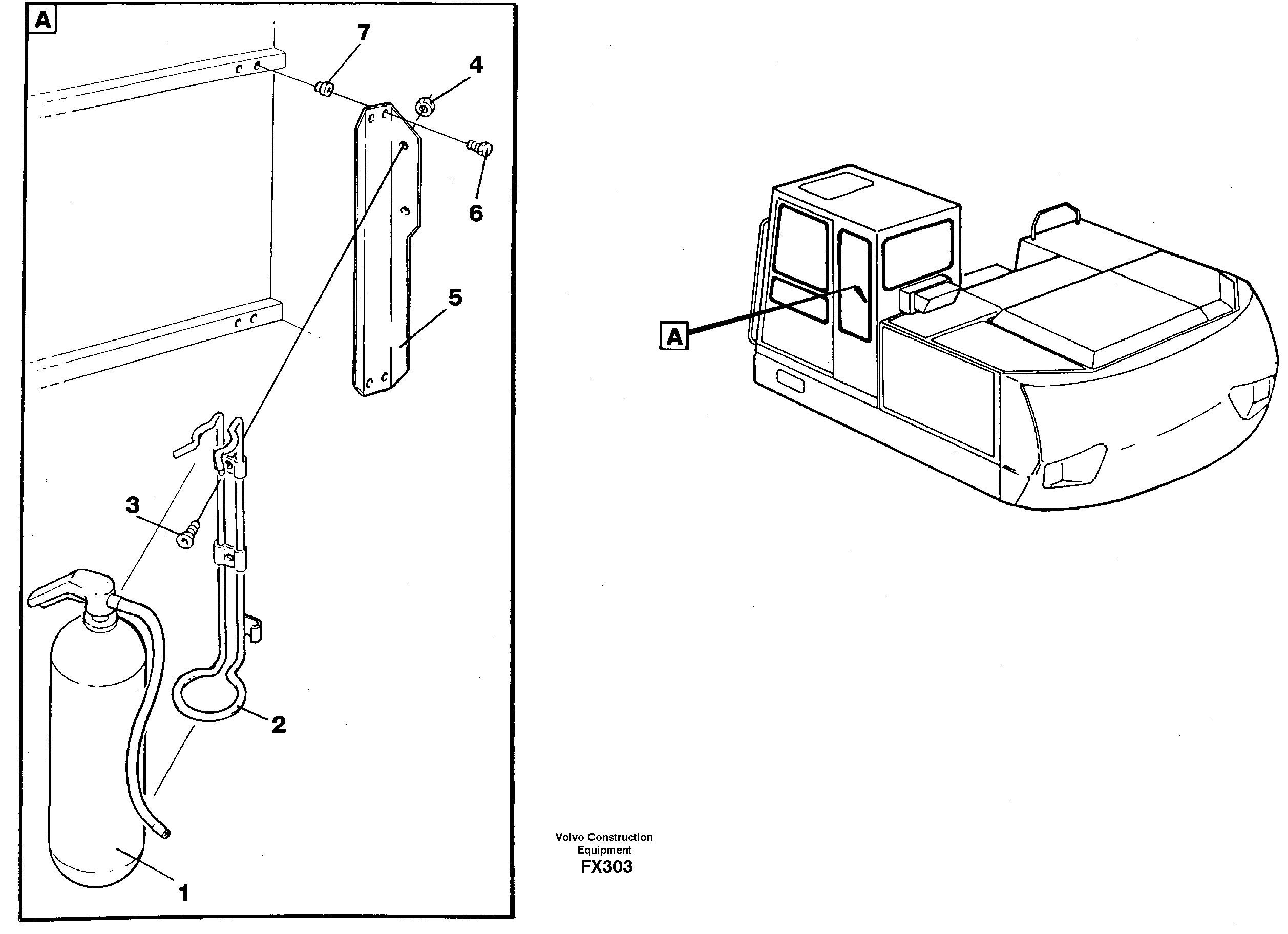 Fire extinguisher  14248861 — volvo parts diagram