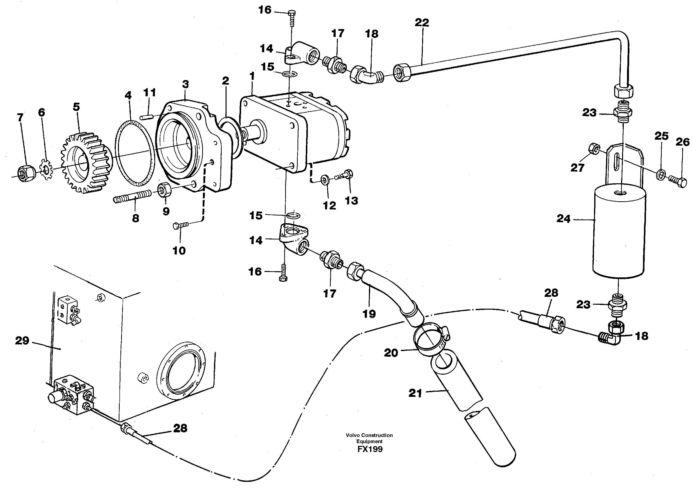 Servo pump — volvo parts diagram
