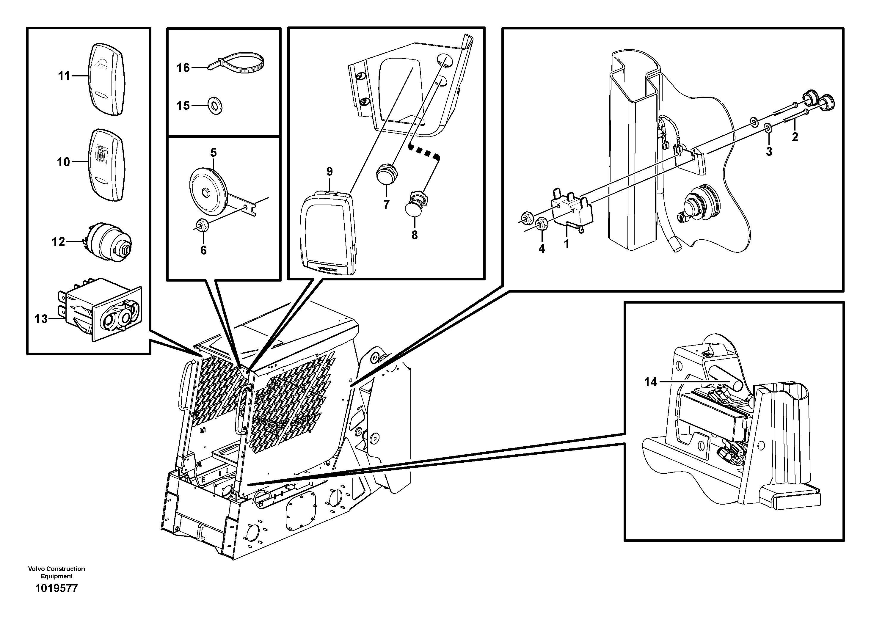 Horn — volvo parts diagram