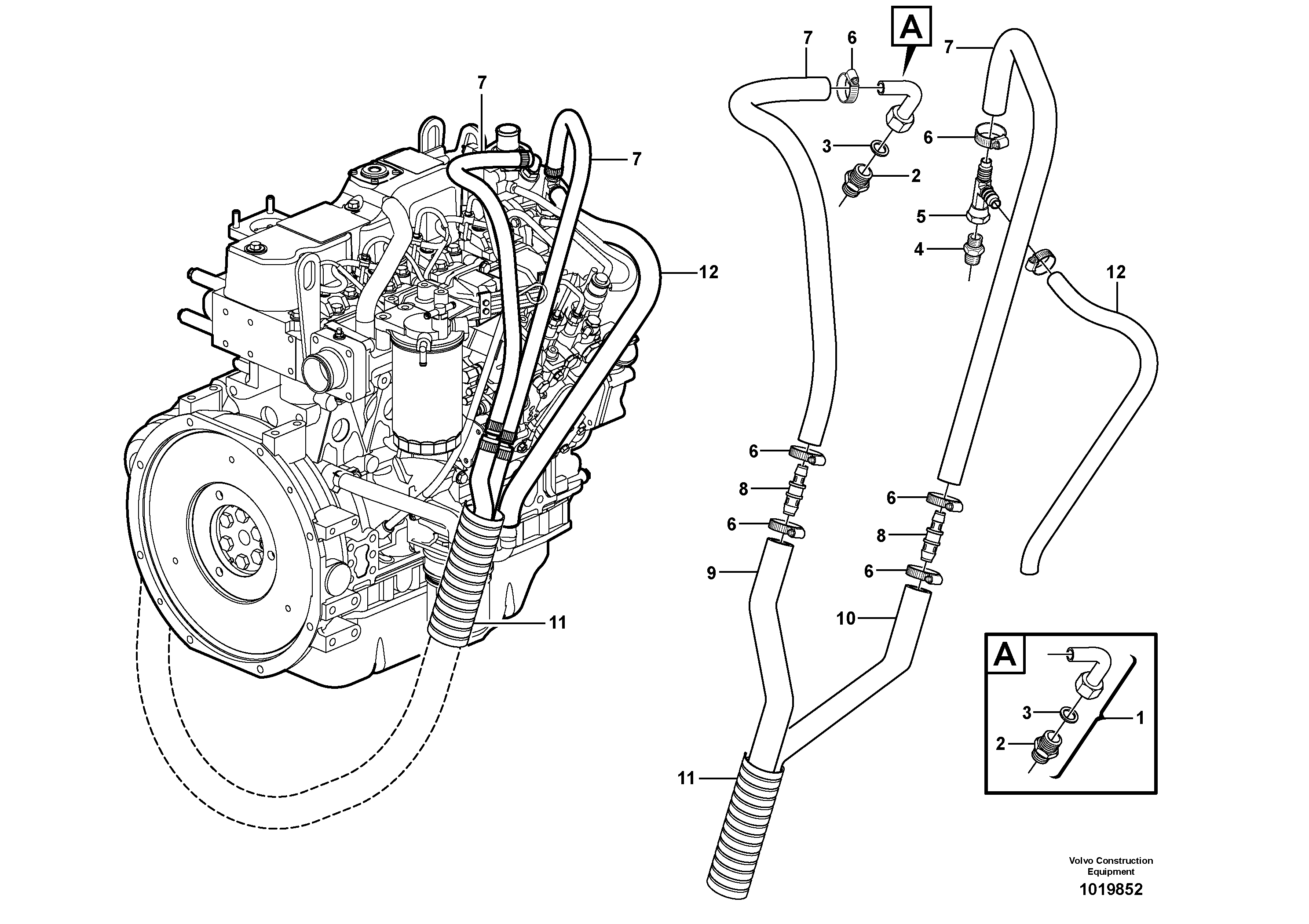 Heating system  11840319, 11840373 — volvo parts diagram