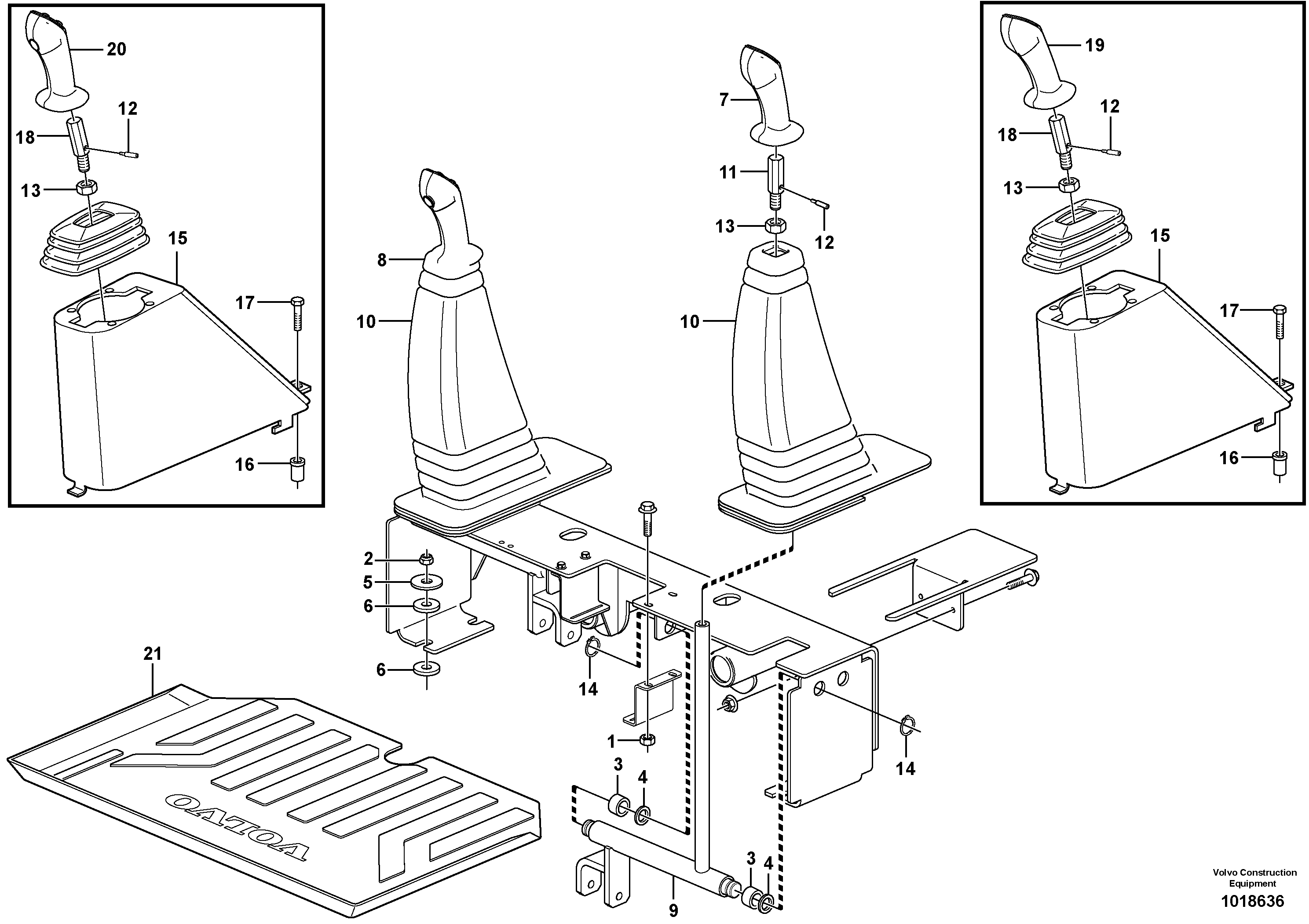 Optional hand controls — volvo parts diagram