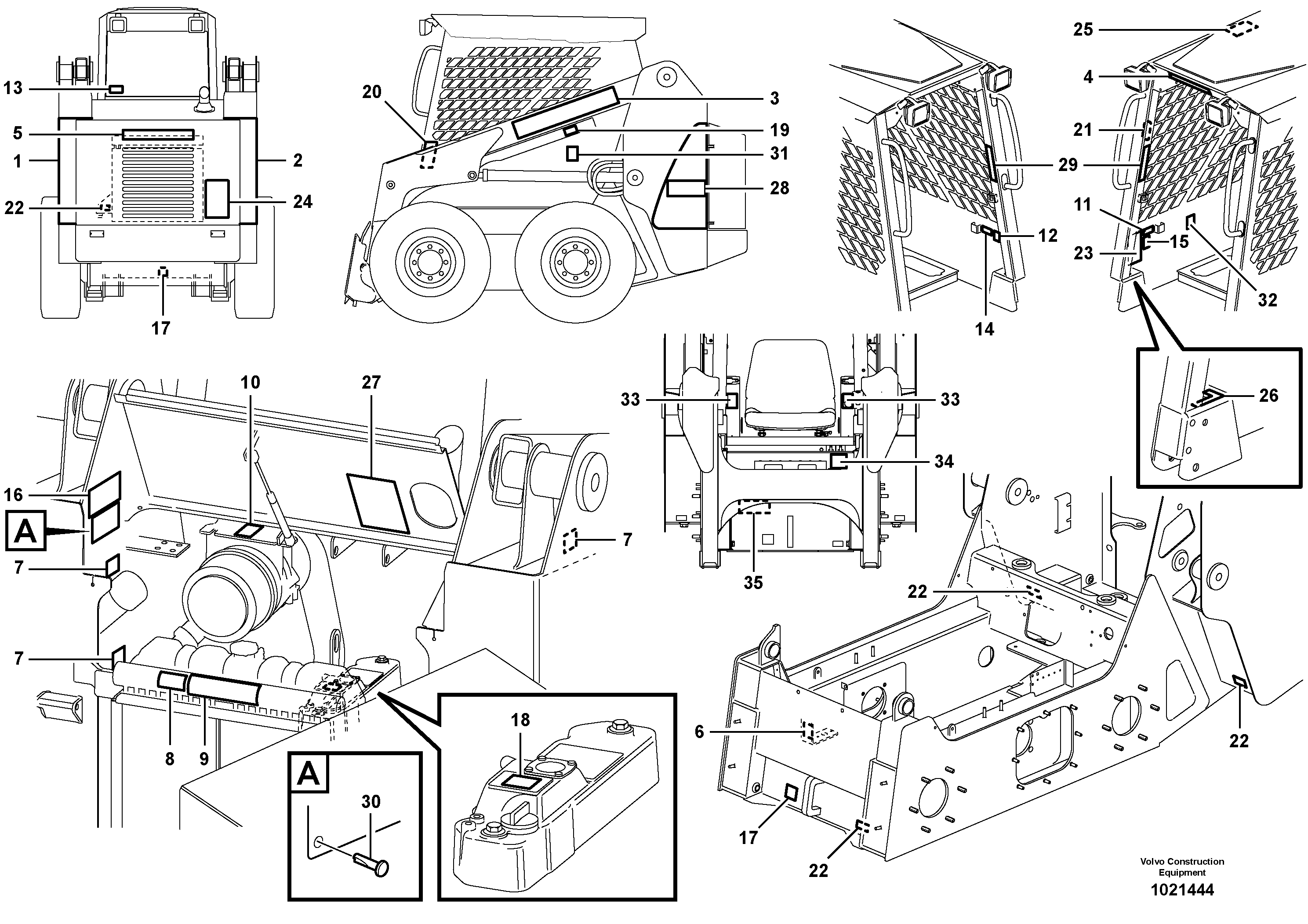 Sign plates and decals — volvo parts diagram
