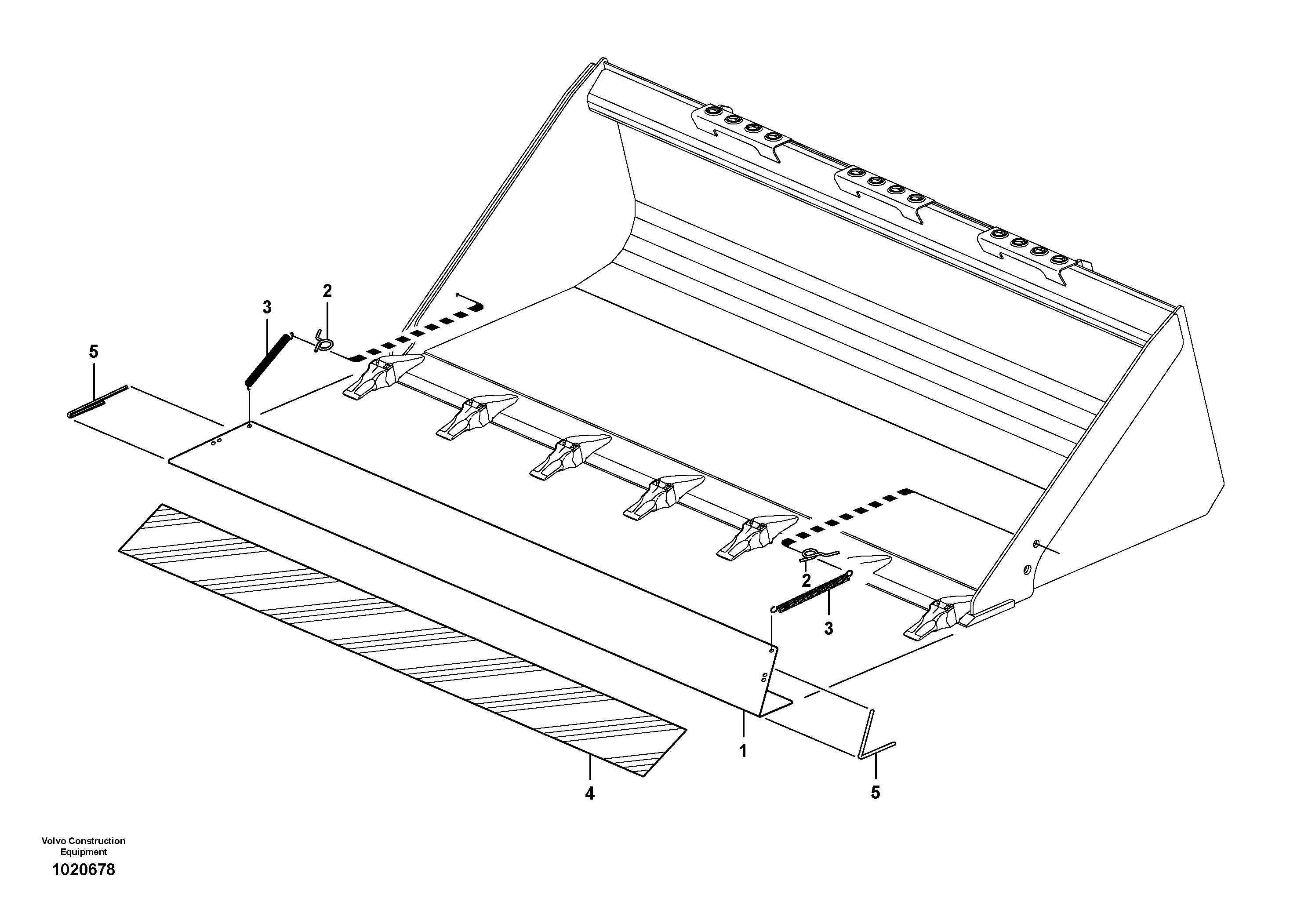 Bucket tooth protection — volvo parts diagram