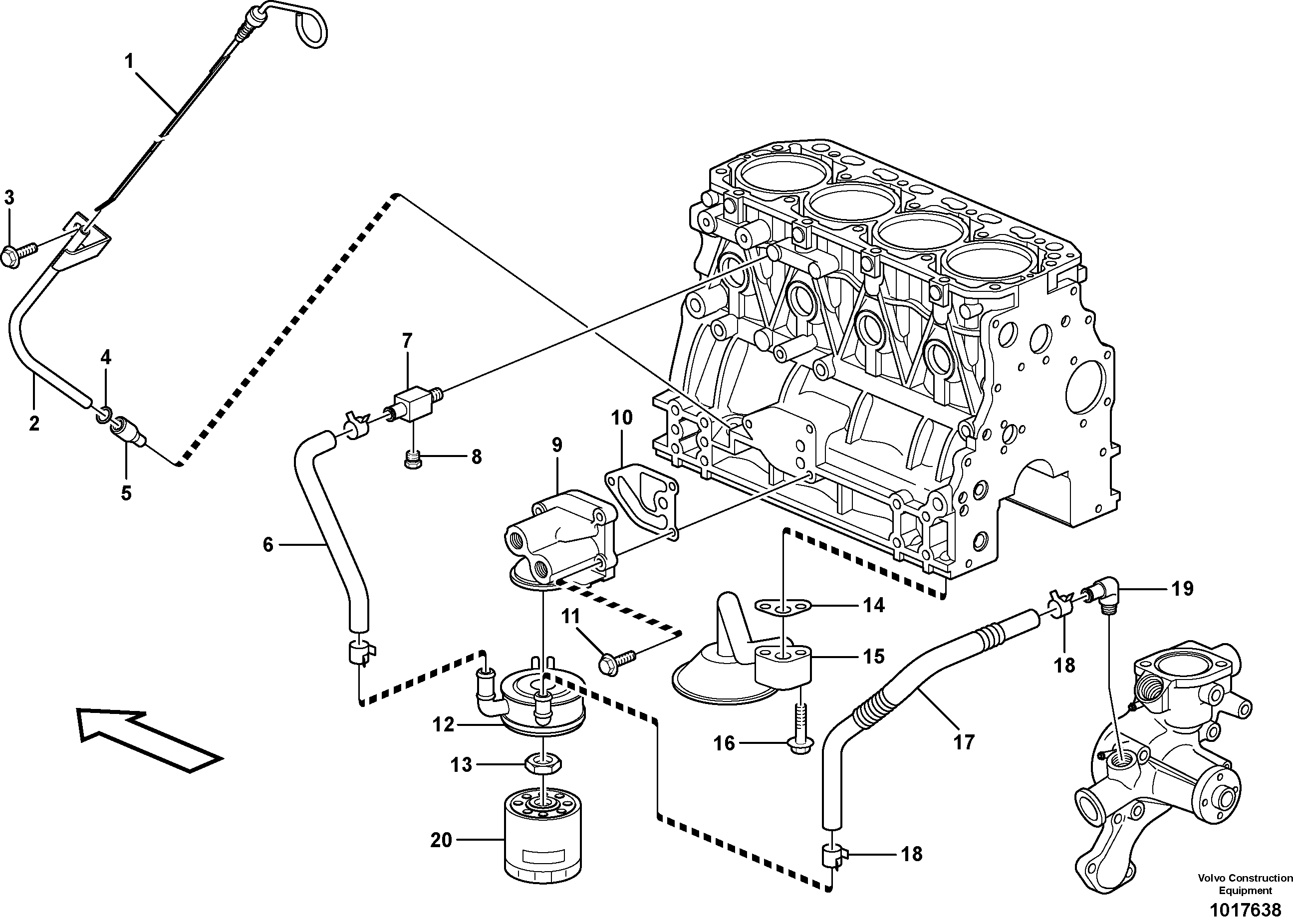 Lubricating oil system — volvo parts diagram