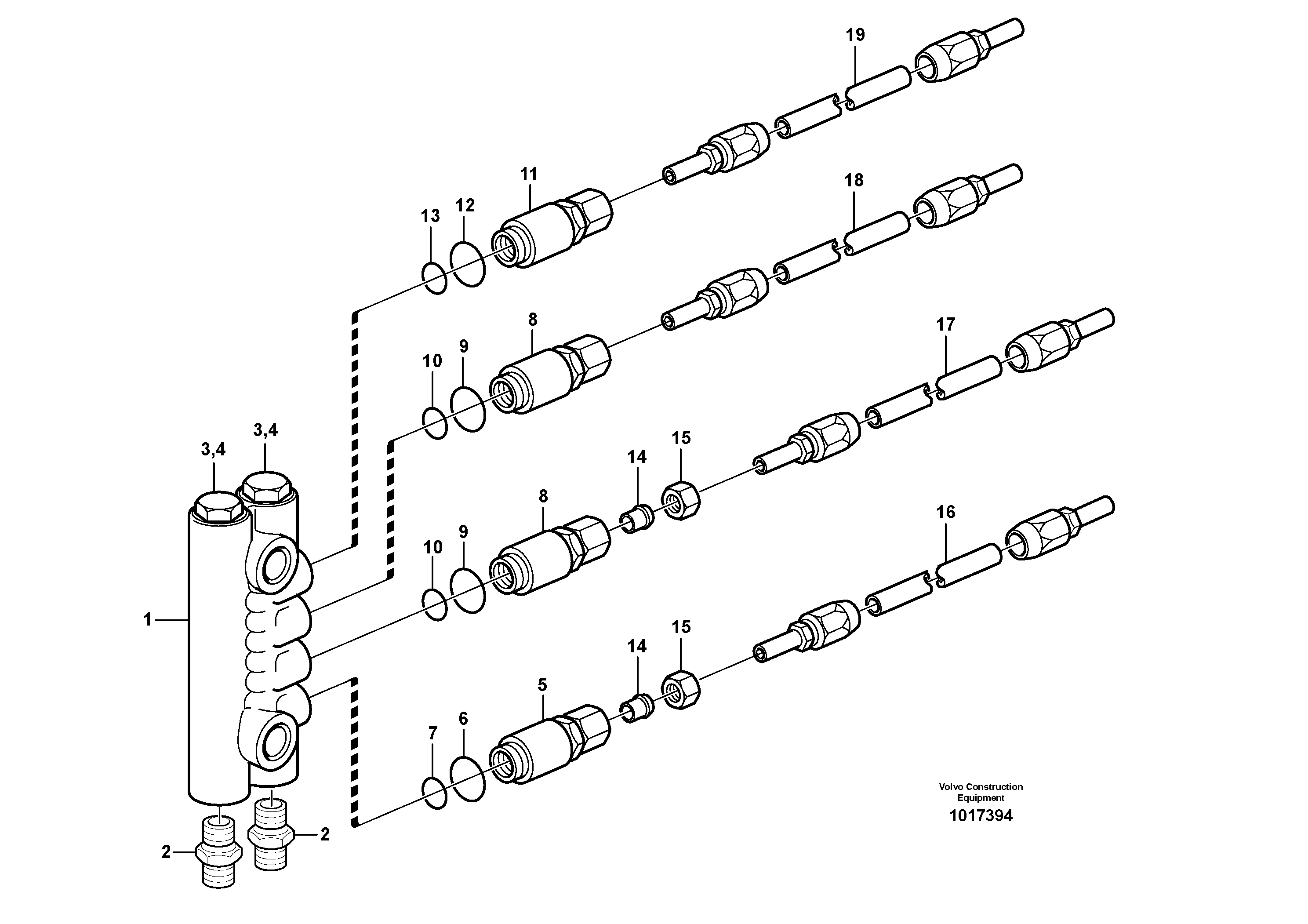 Distribution block, B3  82377 — volvo parts diagram