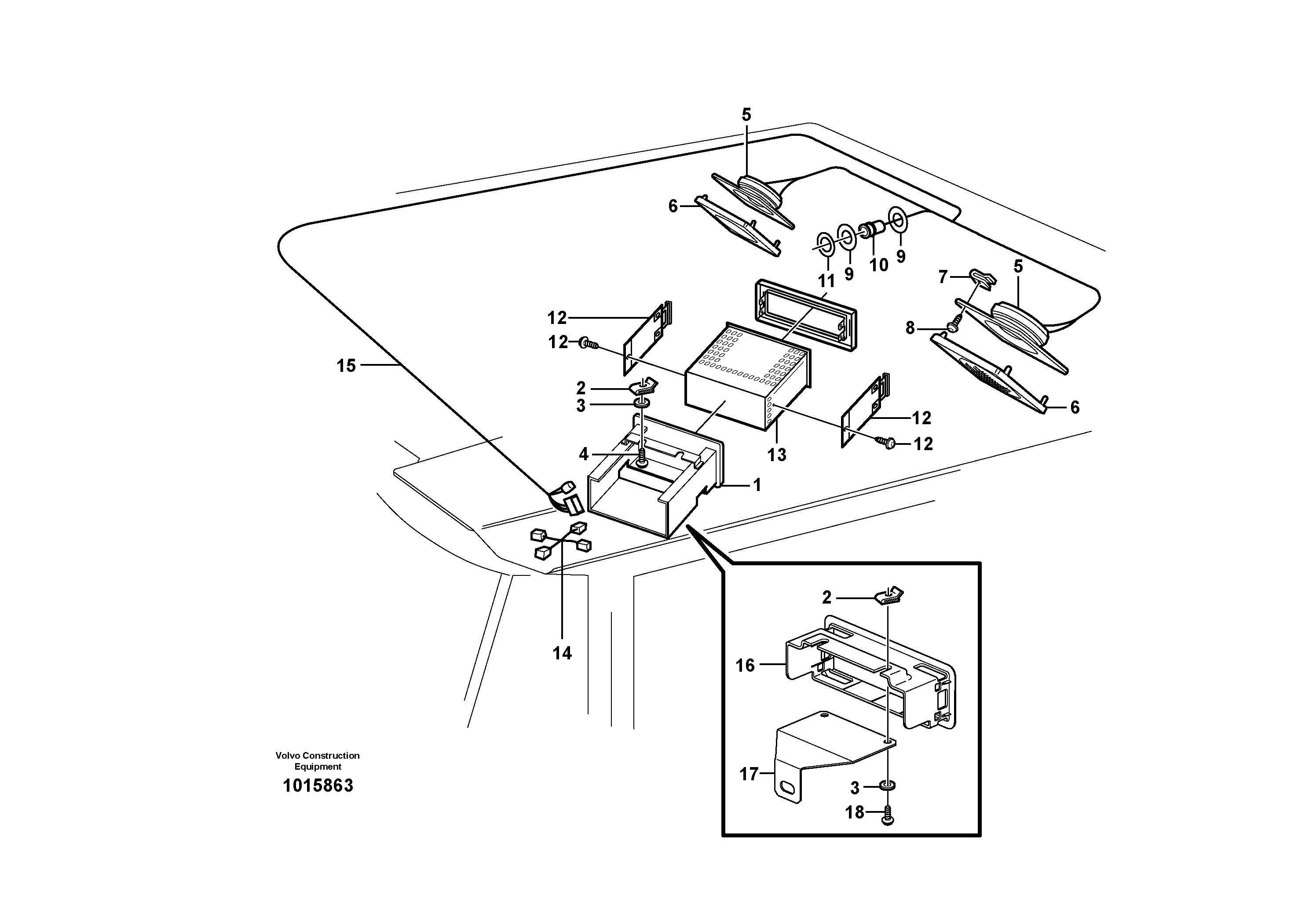 Radio bracket. — volvo parts diagram