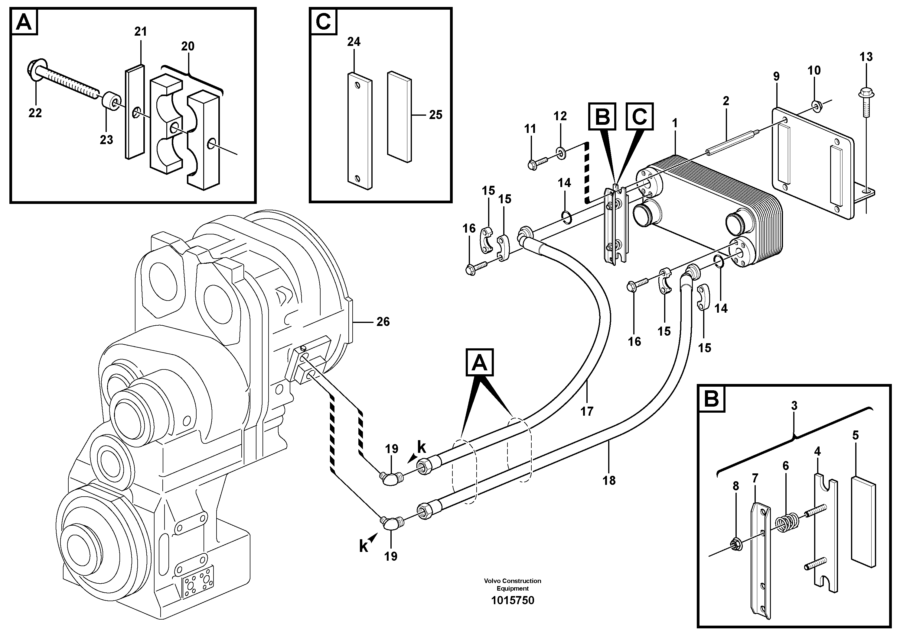 Oil cooler STD, OPEN ROPS, IRN — volvo parts diagram
