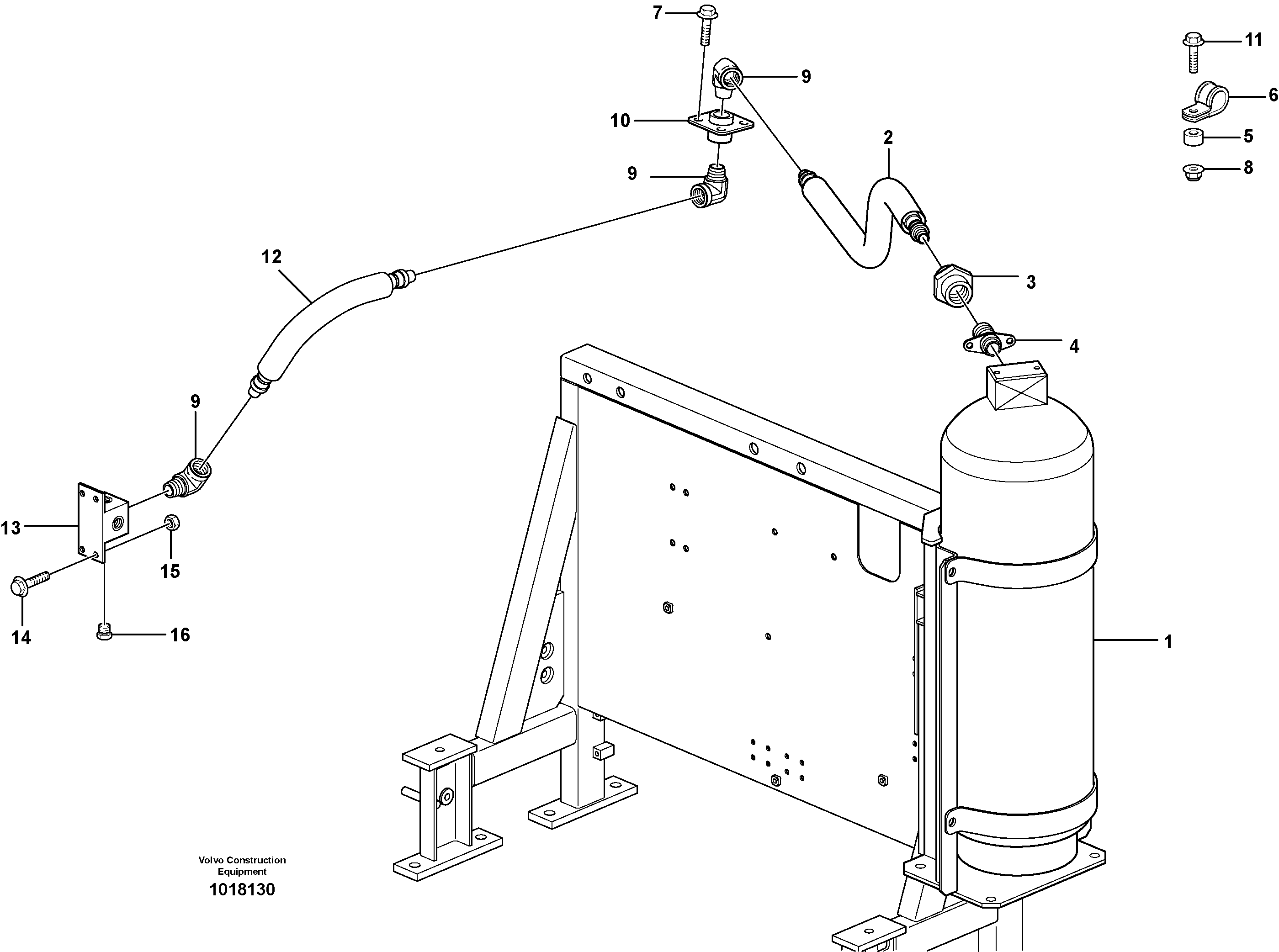 Fire suppression system  82594 — volvo parts diagram