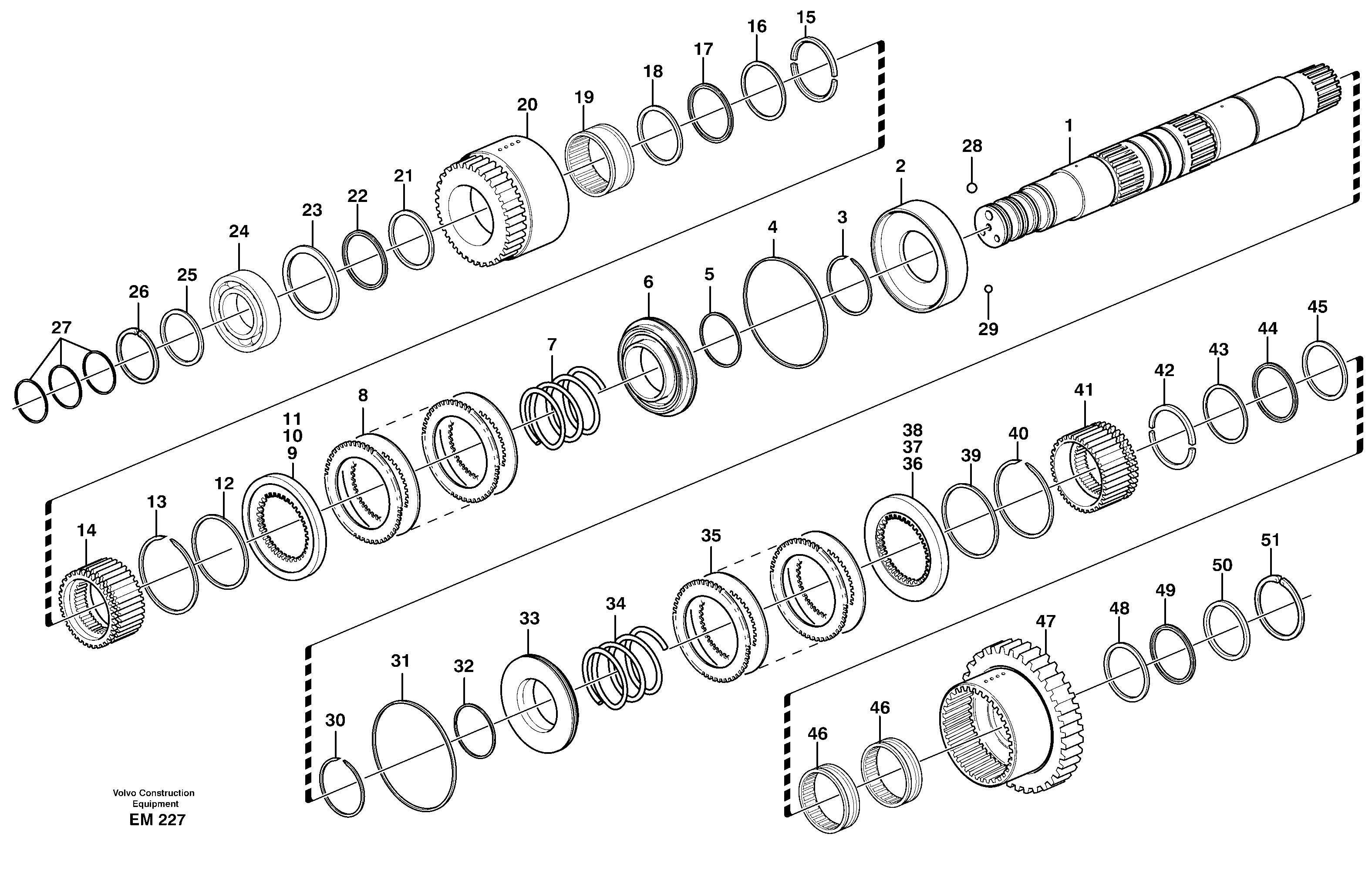 Hydraulic clutch, 3rd / 4th speed  22523, 22548 — volvo parts diagram