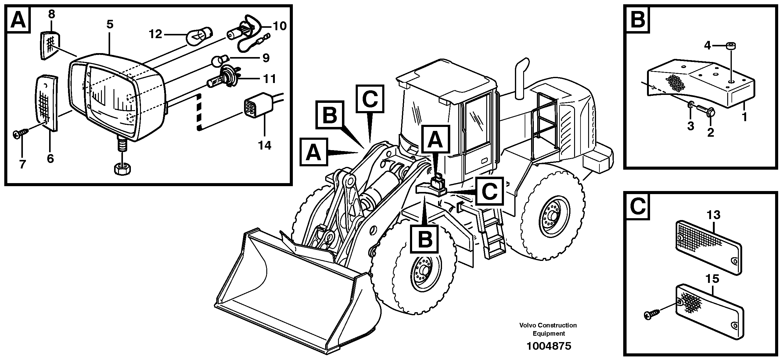 Lighting, front — volvo parts diagram