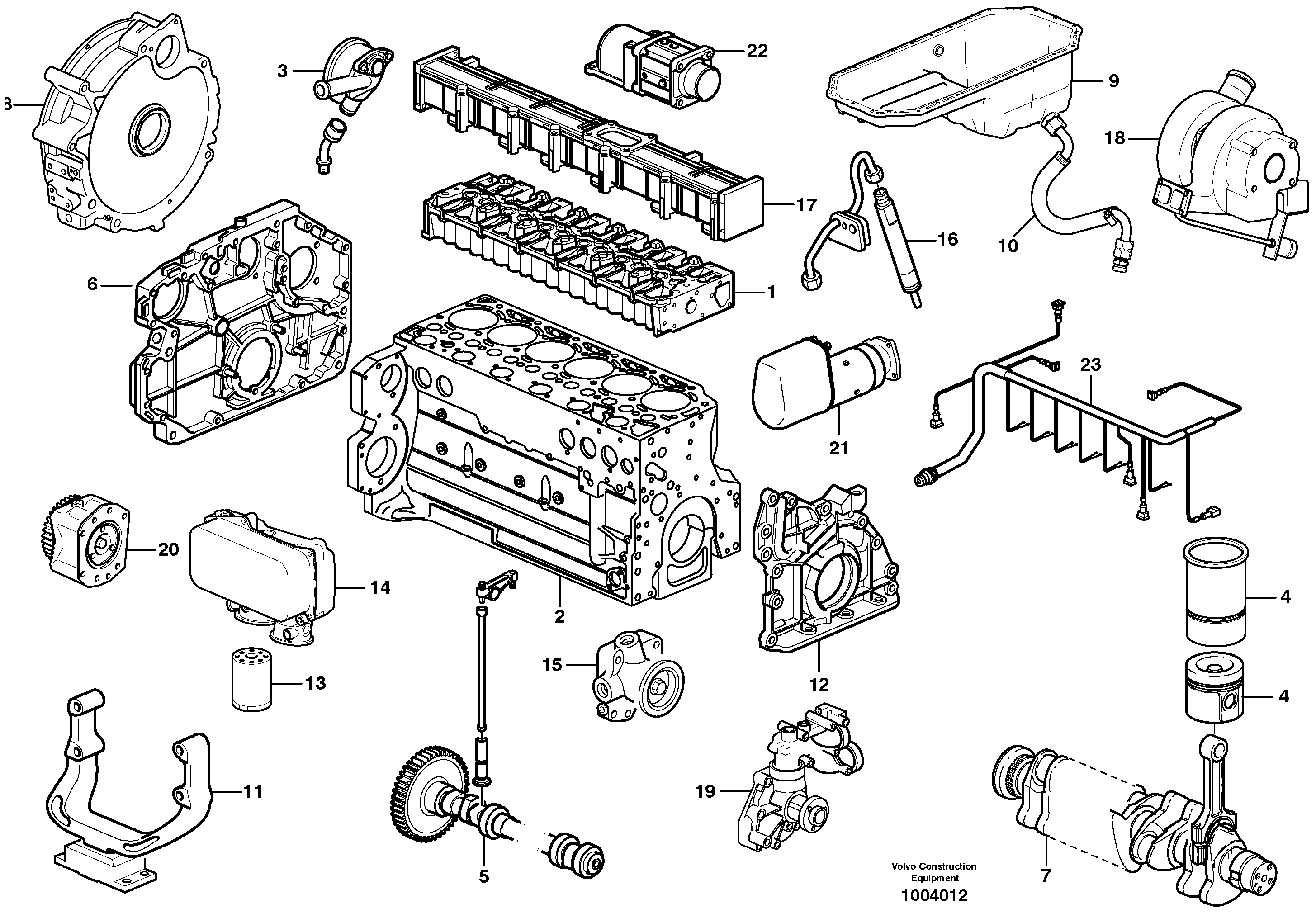 Engine — volvo parts diagram