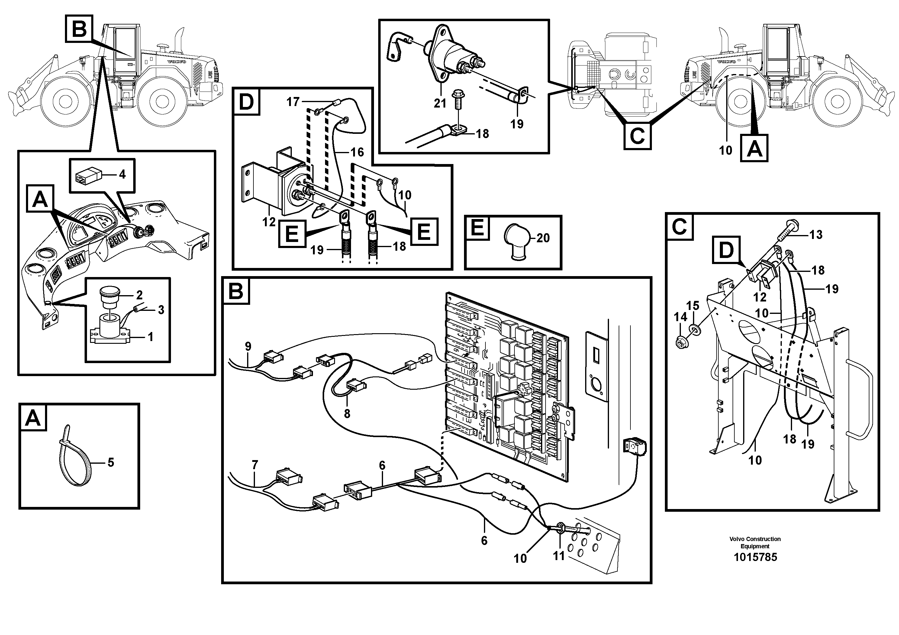Cable harness battery disconnector in cab  82257 — volvo parts diagram