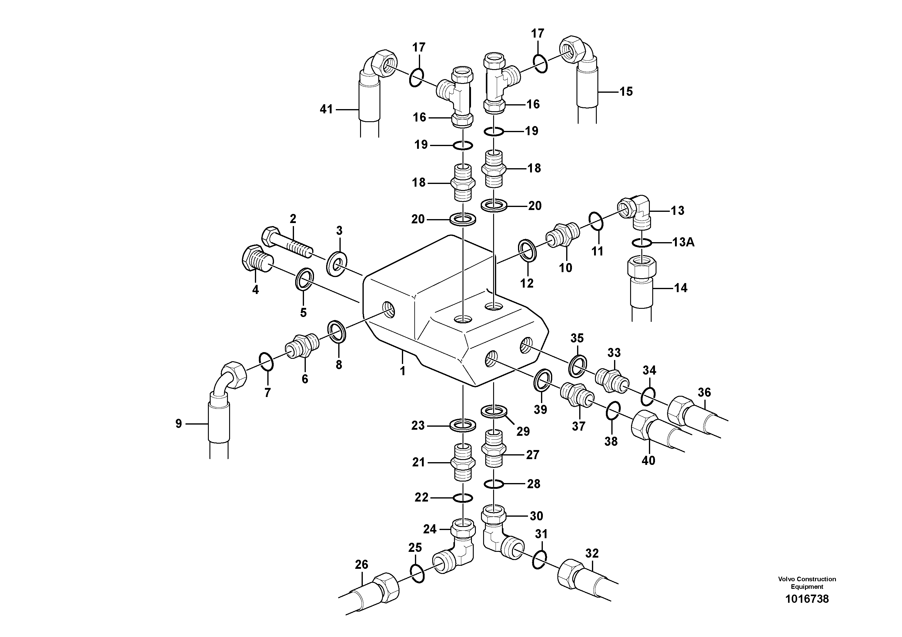 Shift valve with fitting parts — volvo parts diagram