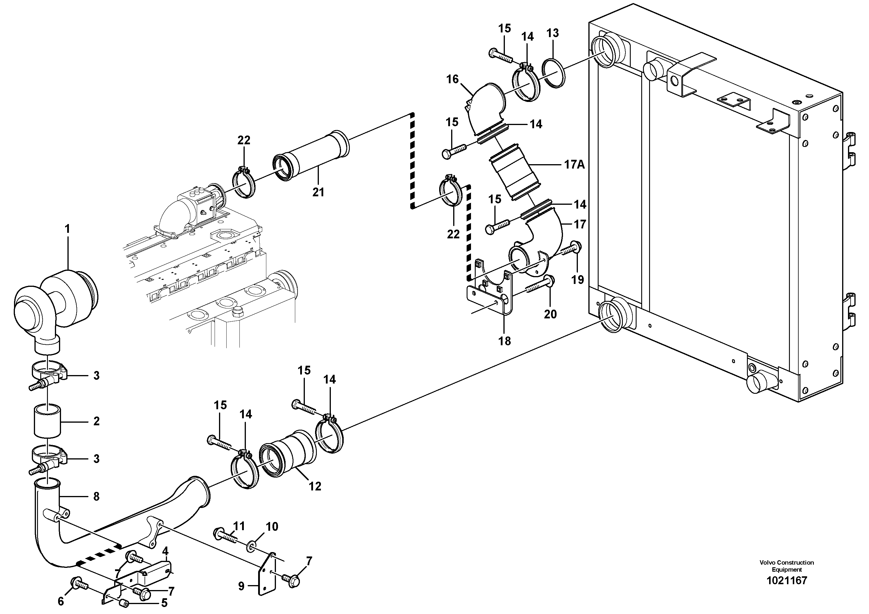 Intercooler STD, OPEN ROPS — volvo parts diagram
