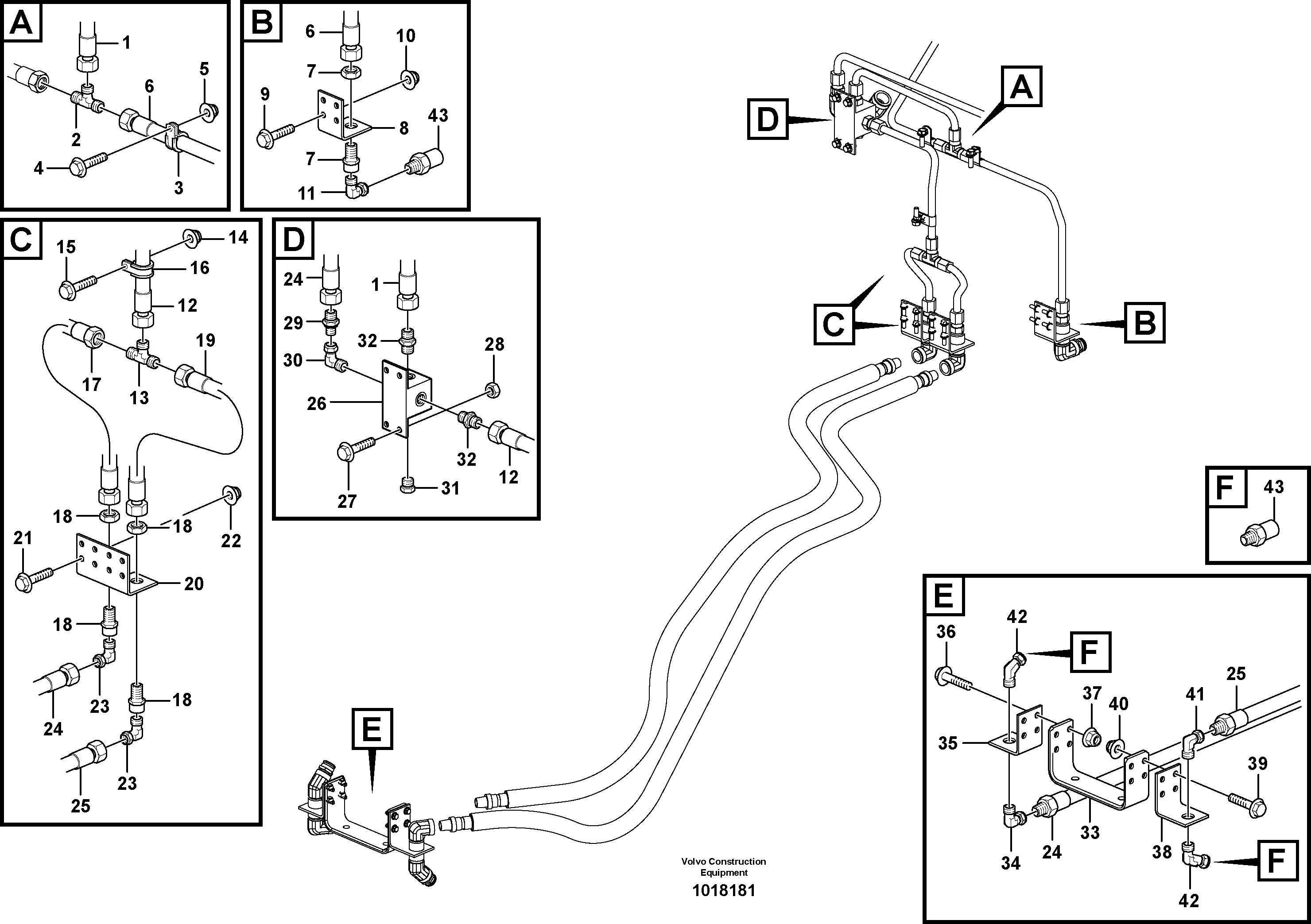 Fire suppression system  82594 — volvo parts diagram