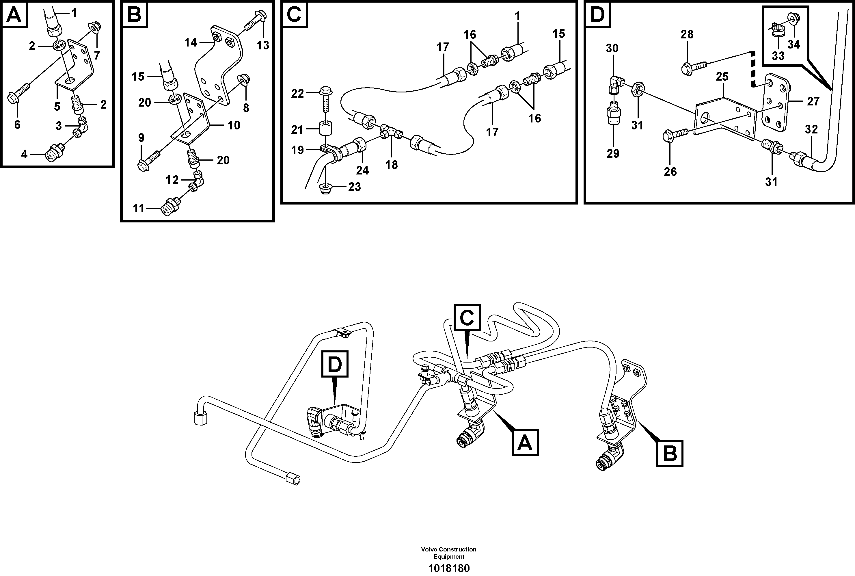 Fire suppression system  82594 — volvo parts diagram