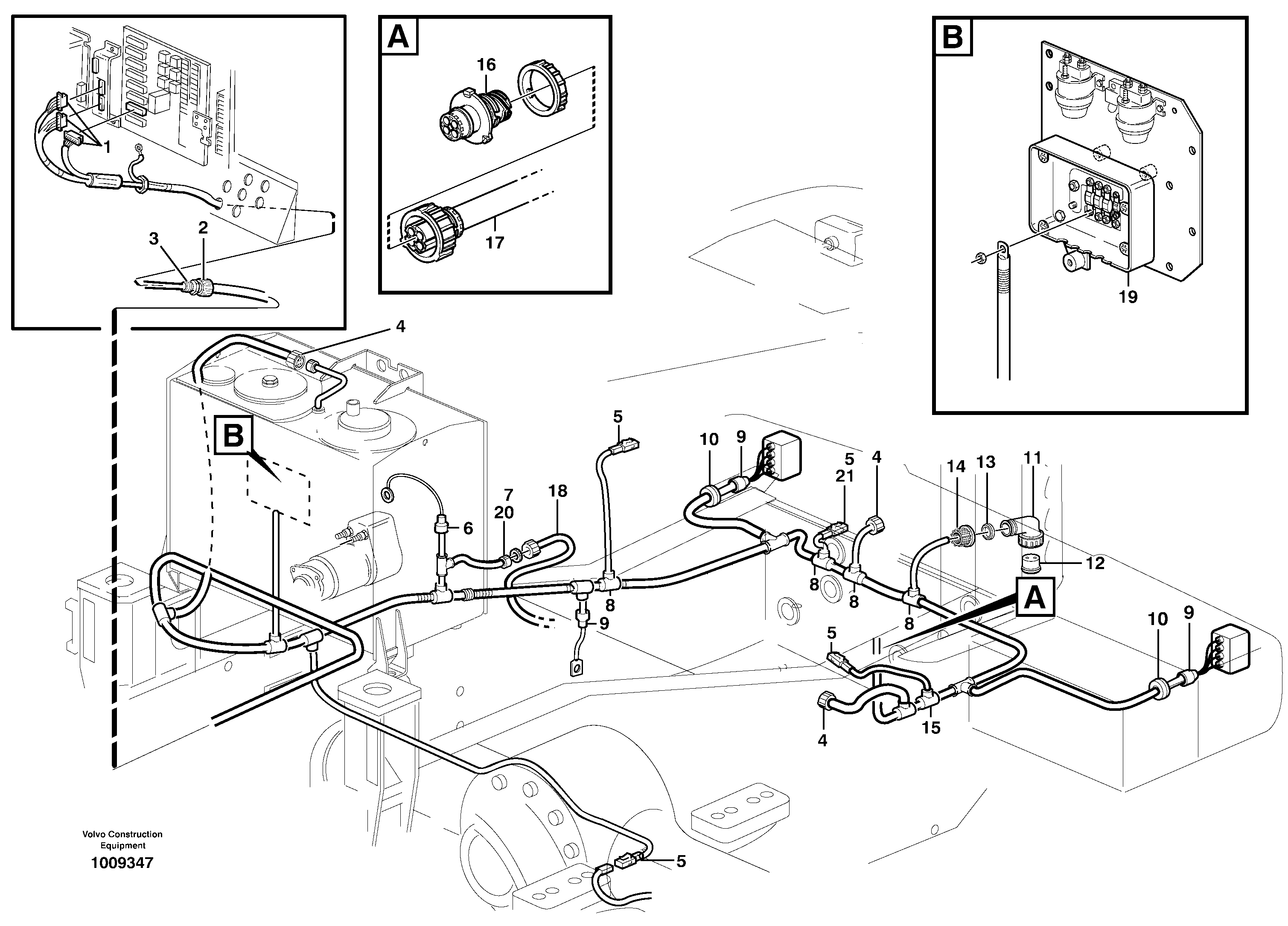Cable harness, rear — volvo parts diagram