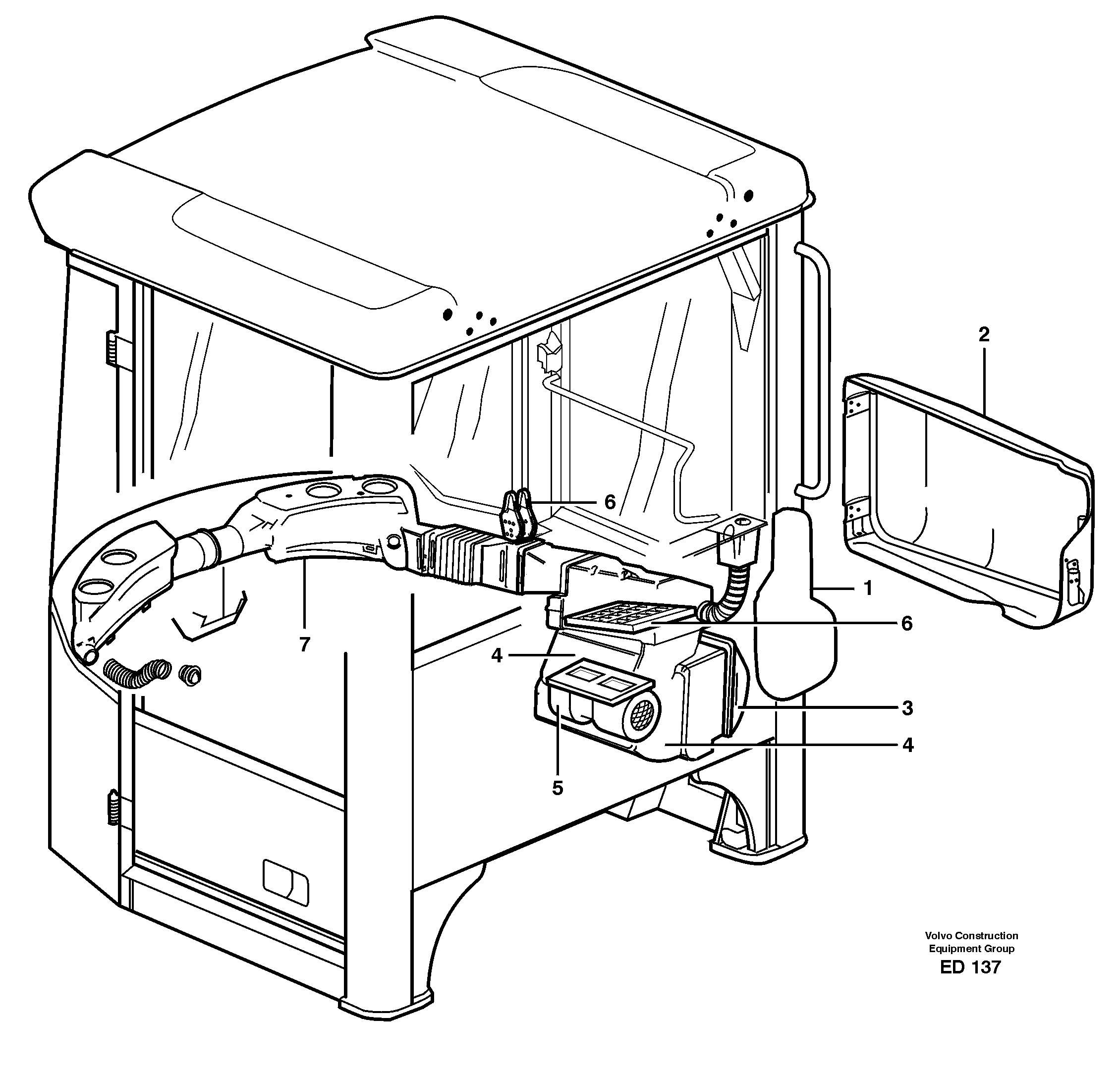 Air distribution — volvo parts diagram
