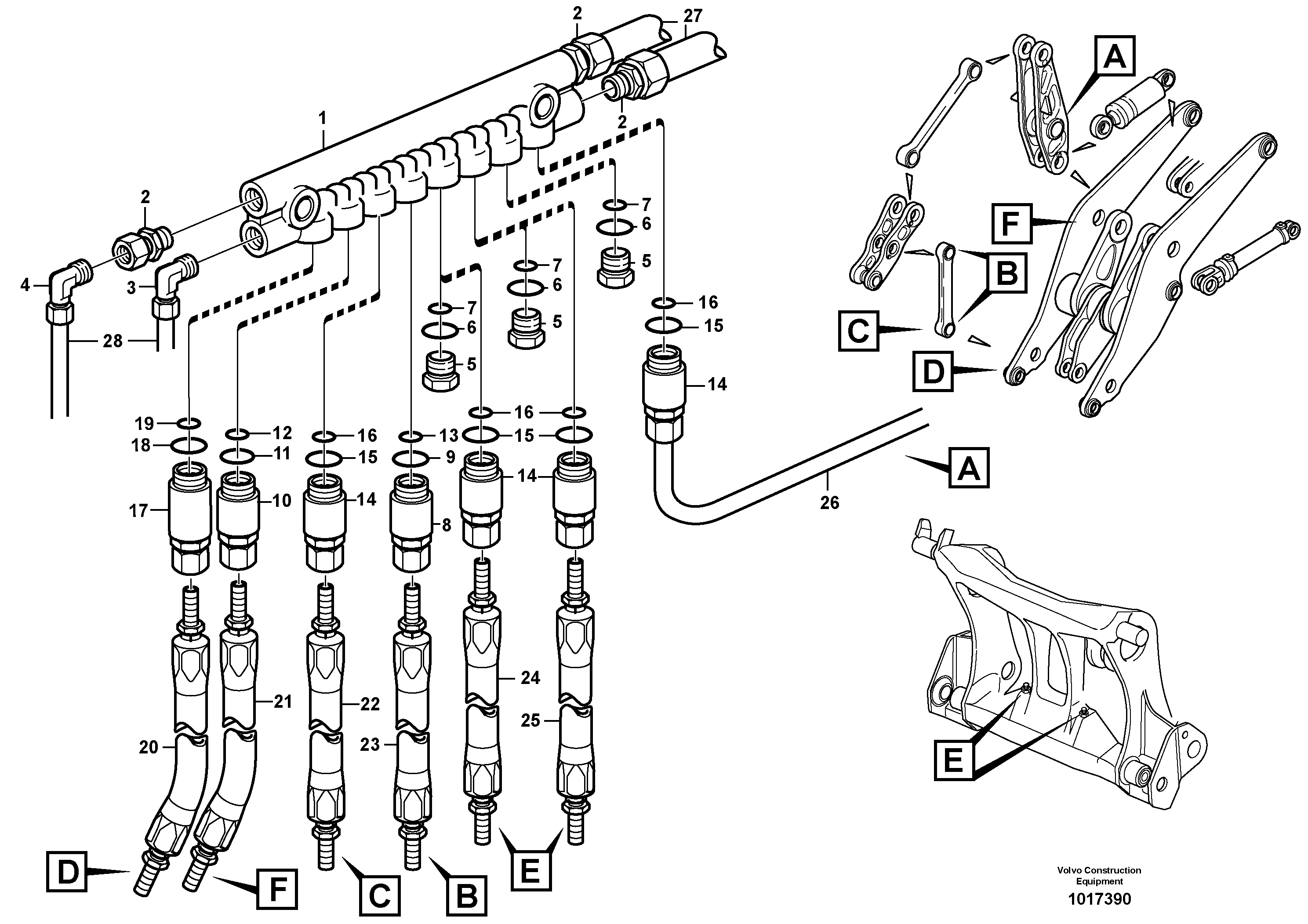 Distribution block, B2  82377 — volvo parts diagram