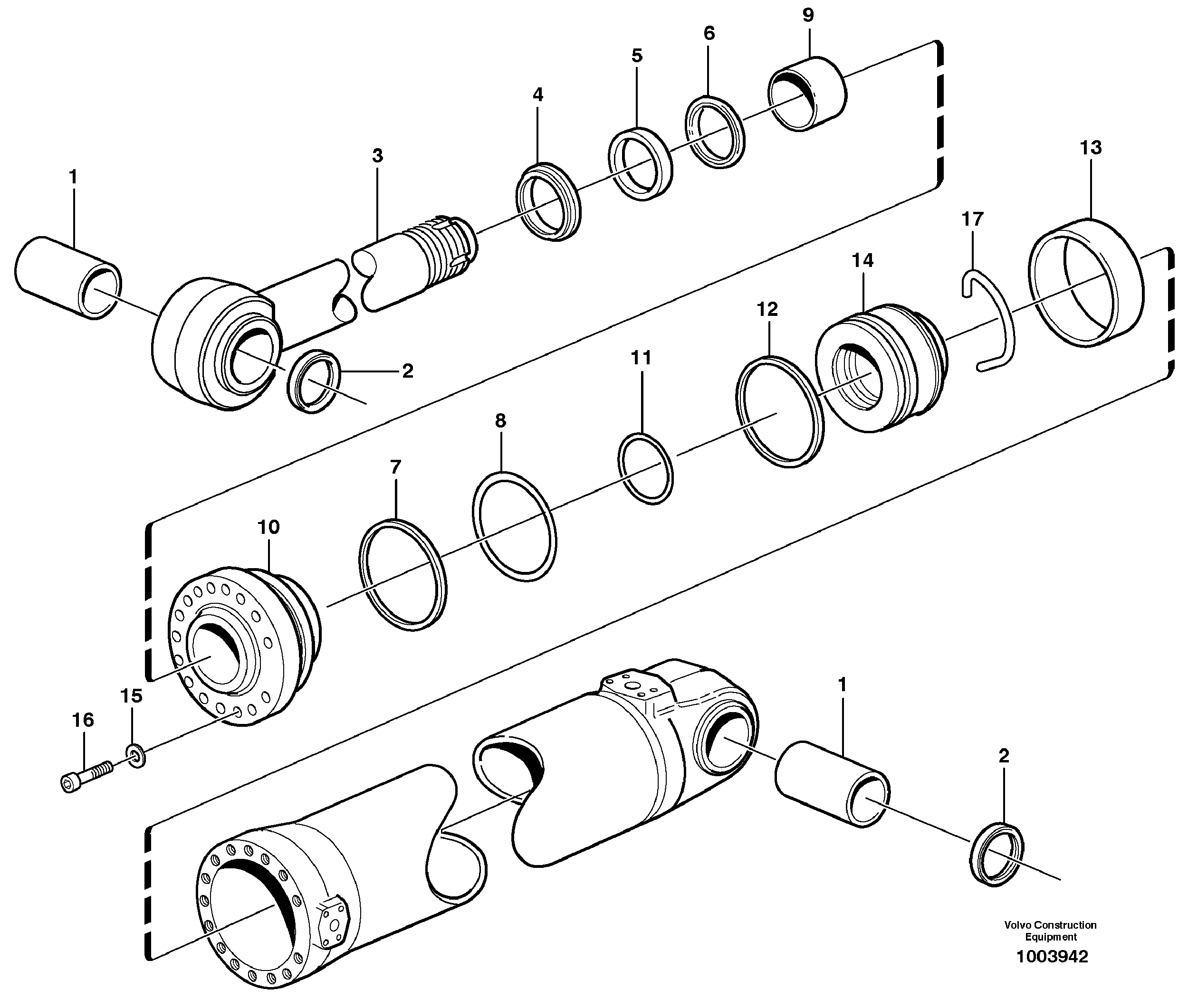 Hydraulic cylinder, tilt — volvo parts diagram