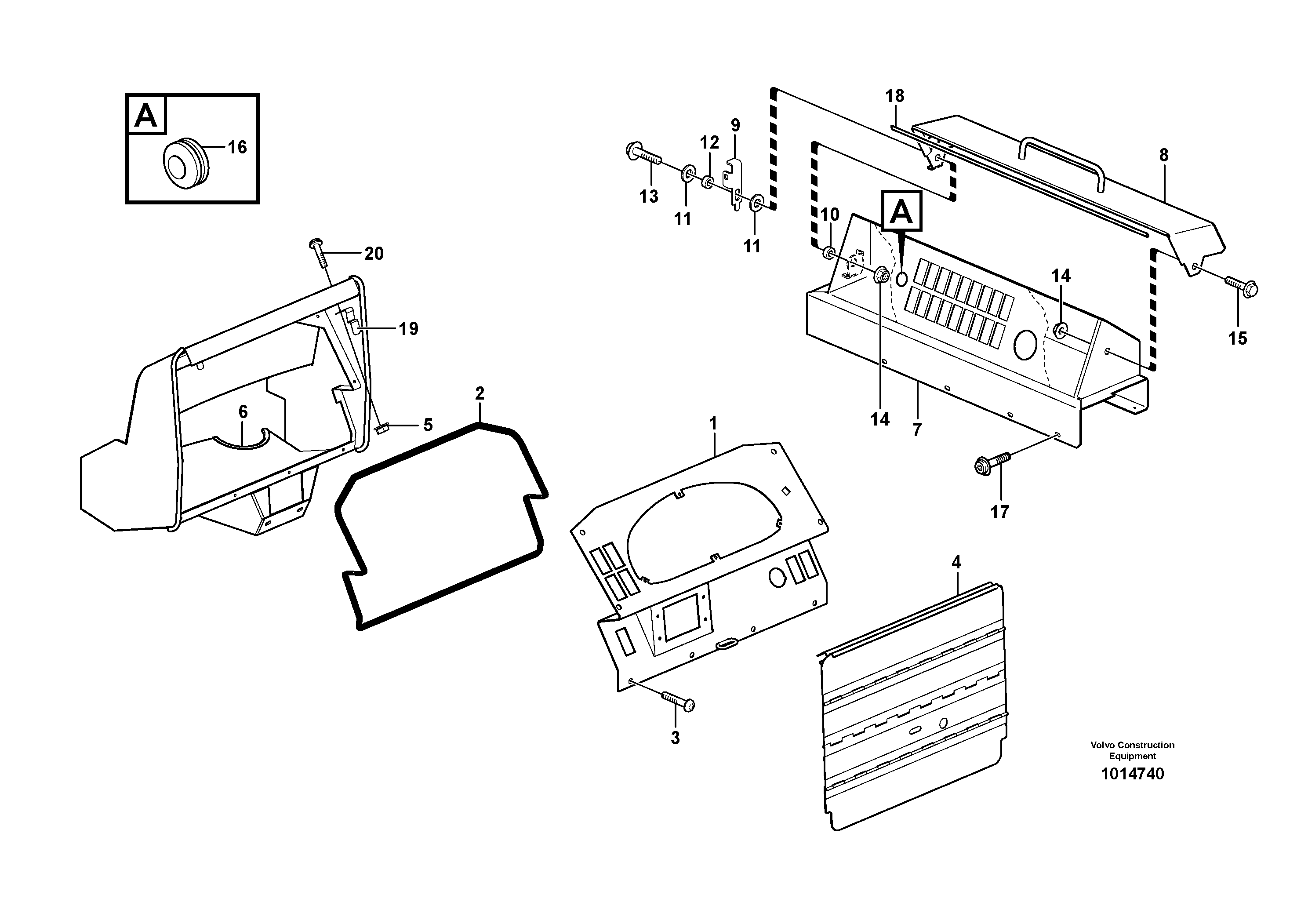 Instrument panel OPEN ROPS — volvo parts diagram