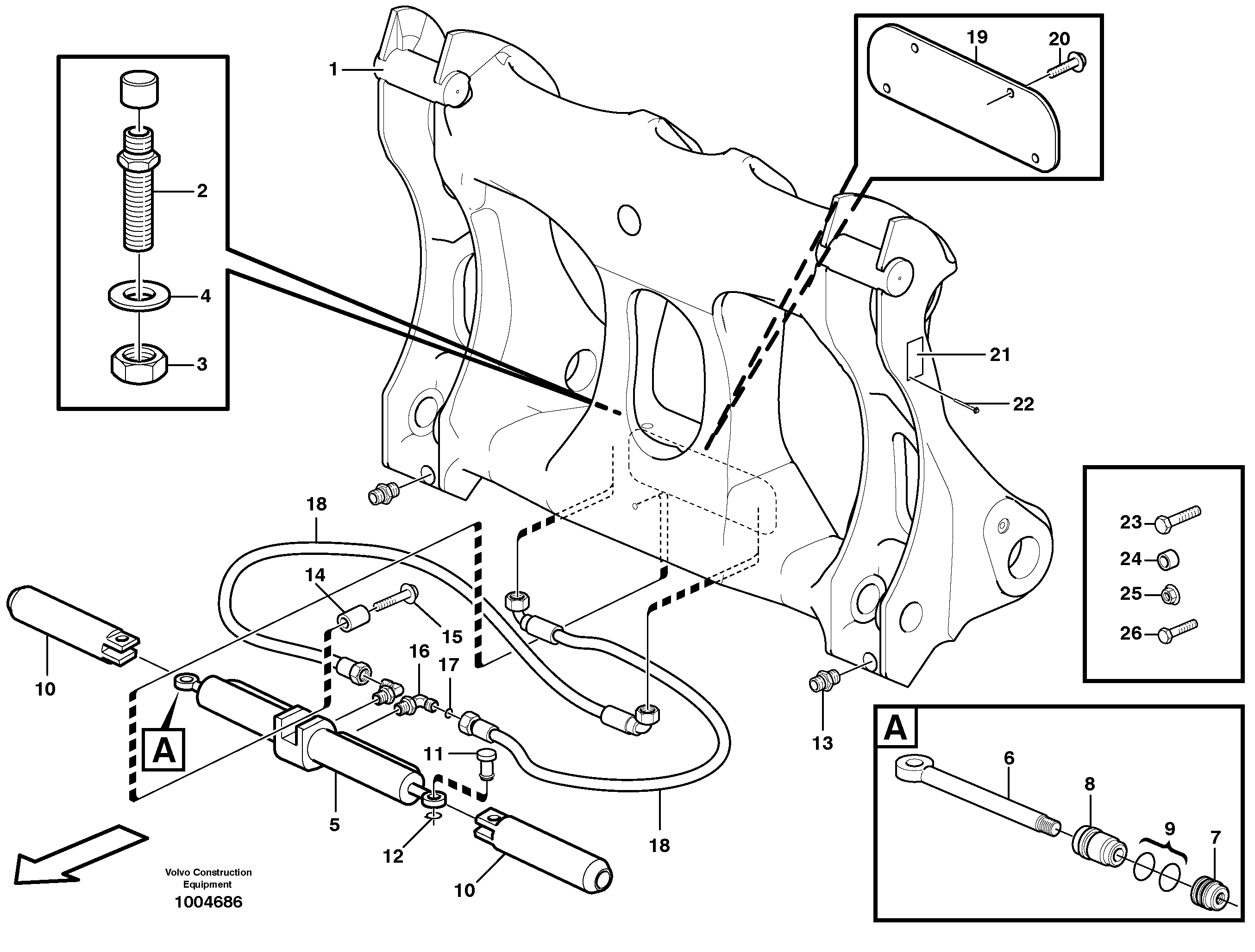 Attachment bracket  80678 — volvo parts diagram