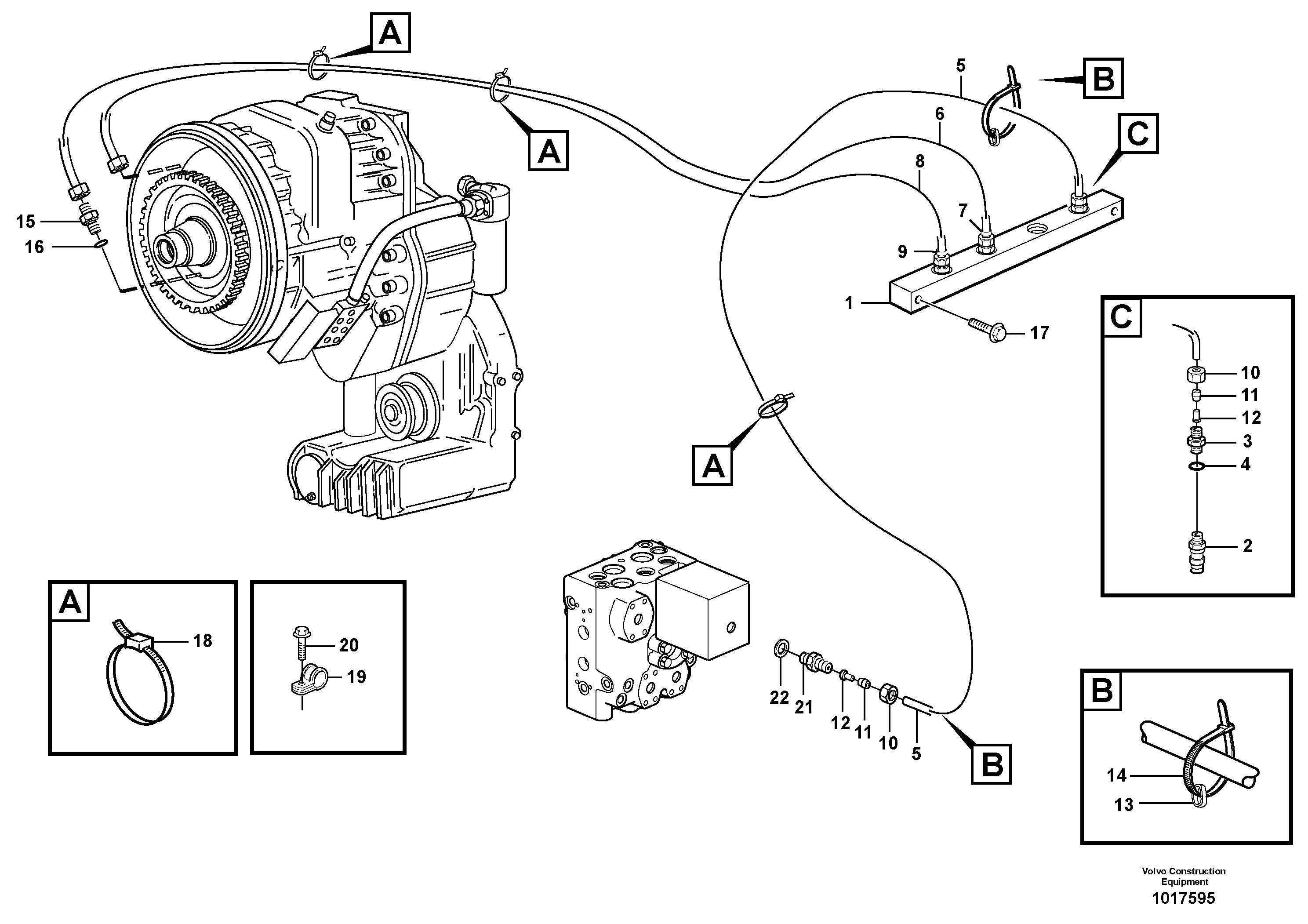 Testing block  S/N 21079 -, 66636 - USA, 70928 - BRA, 42258 - IRN — volvo parts diagram