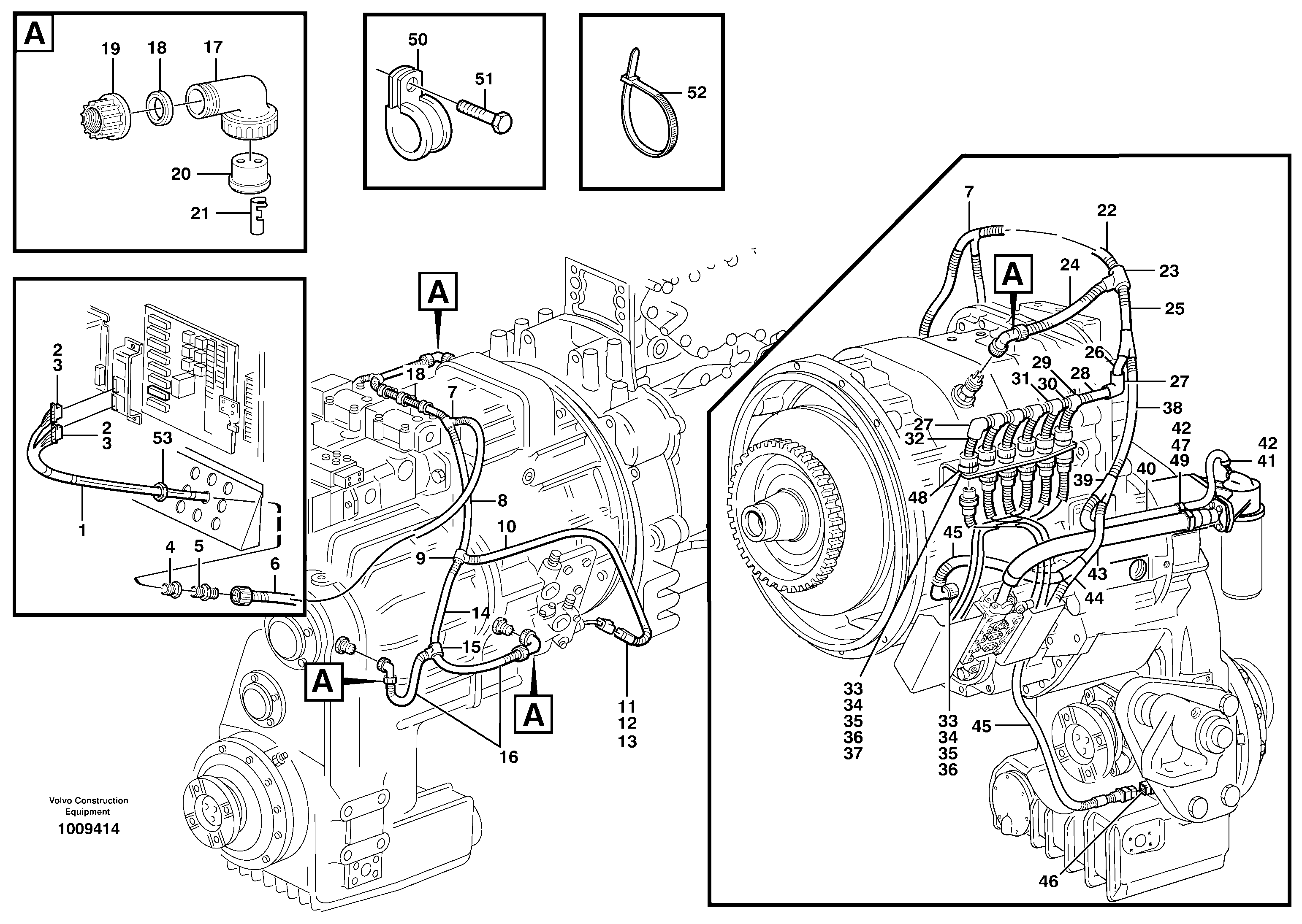 Cable harness for transmission  HT - 13711 — volvo parts diagram