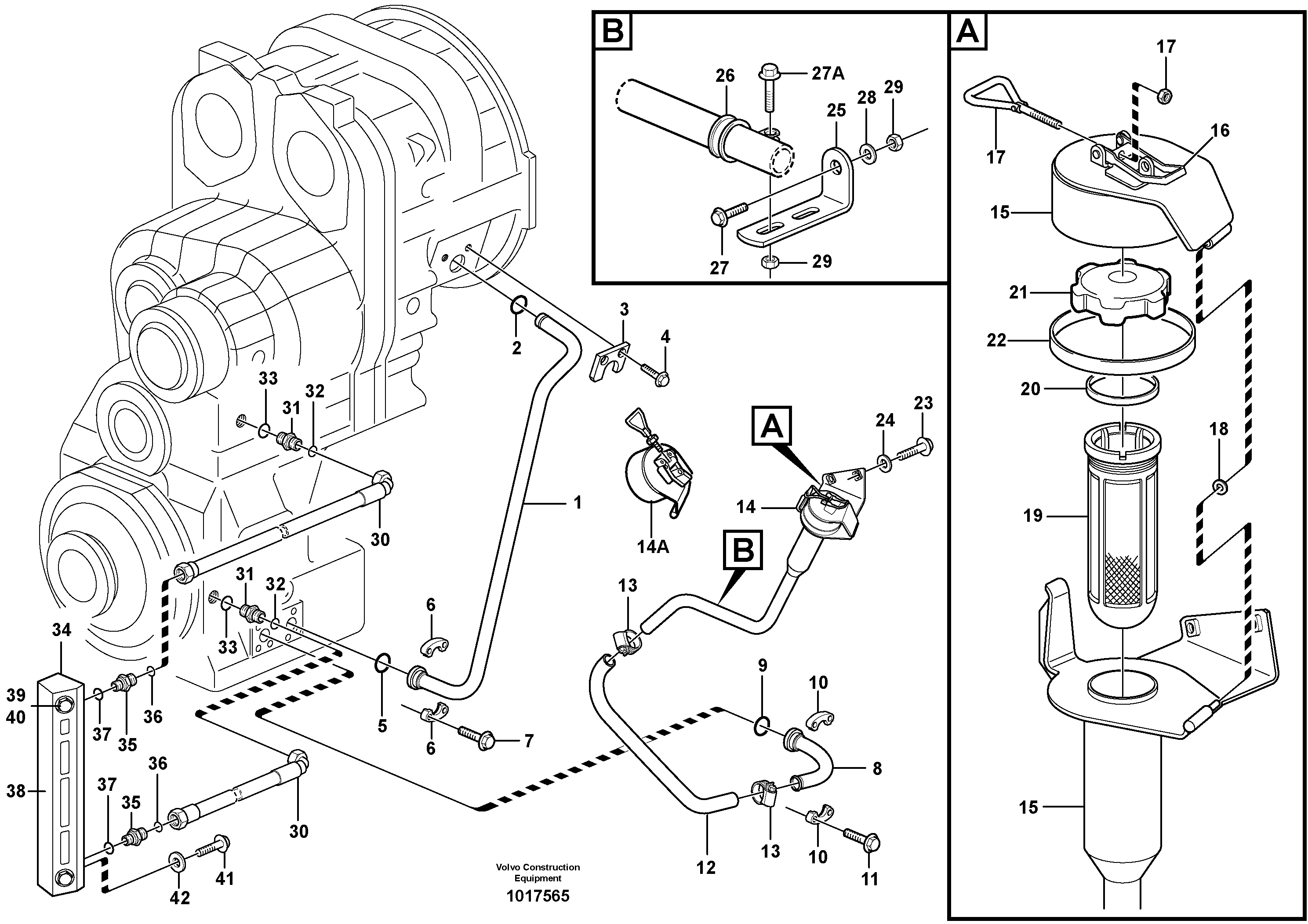 Oilfiller  STD, OPEN ROPS — volvo parts diagram