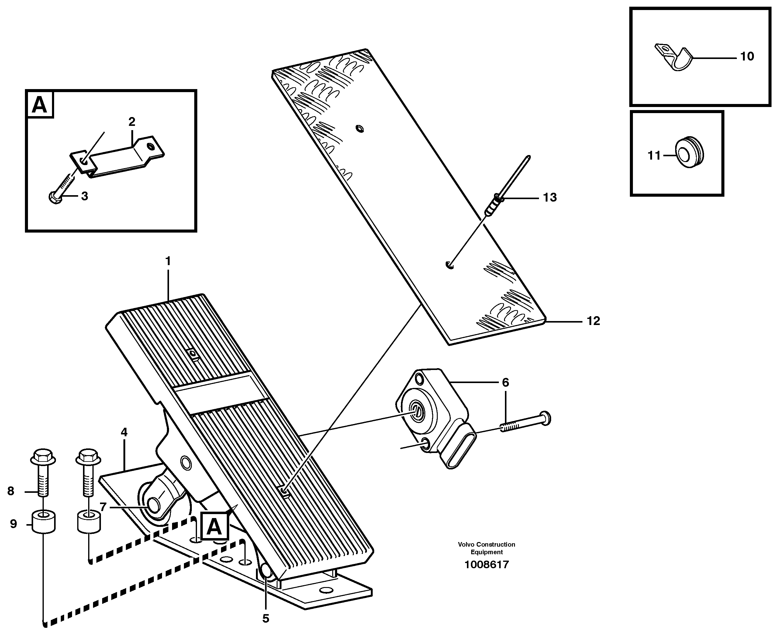 Accelerator pedal — volvo parts diagram