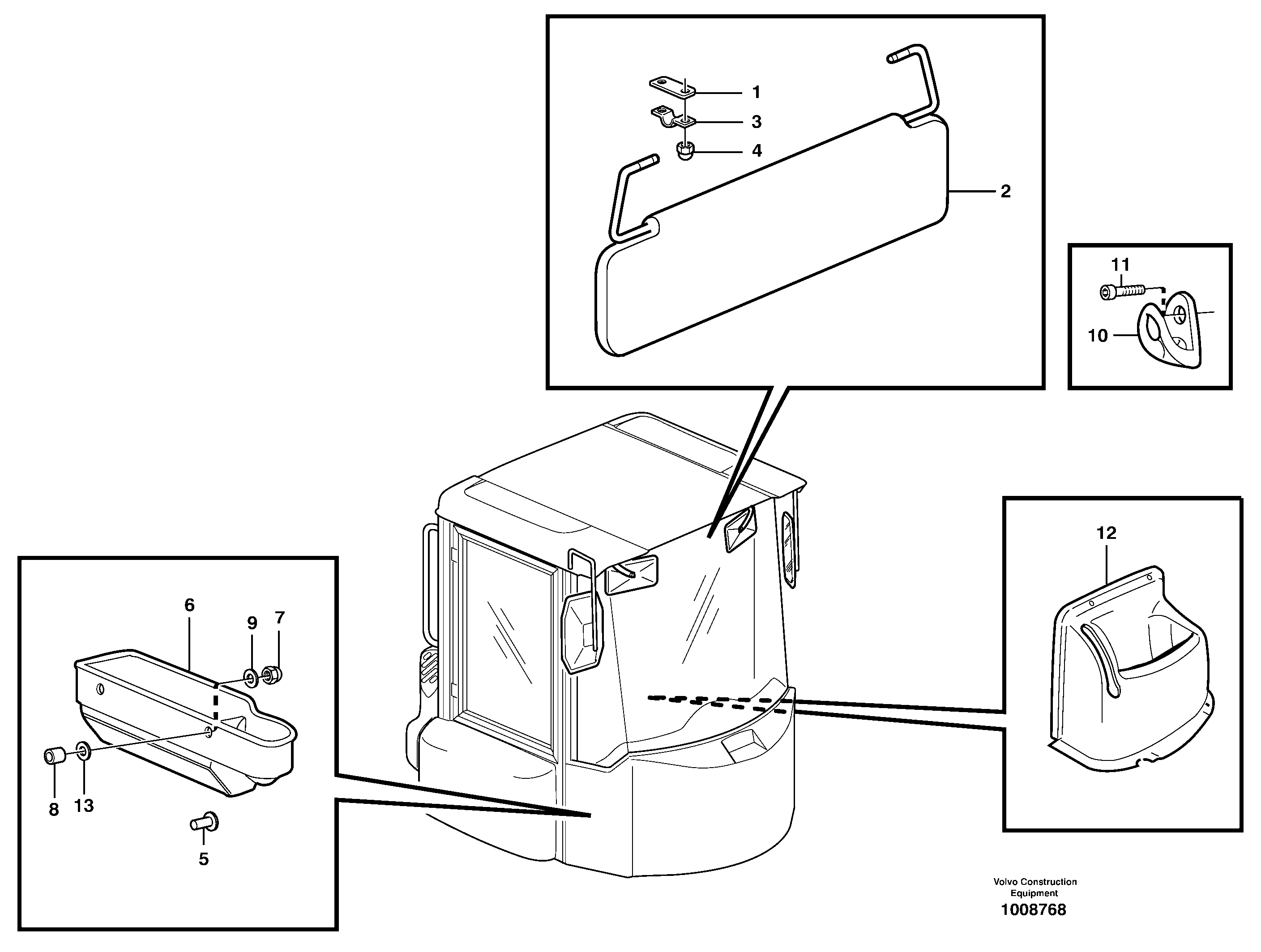 Interior components — volvo parts diagram